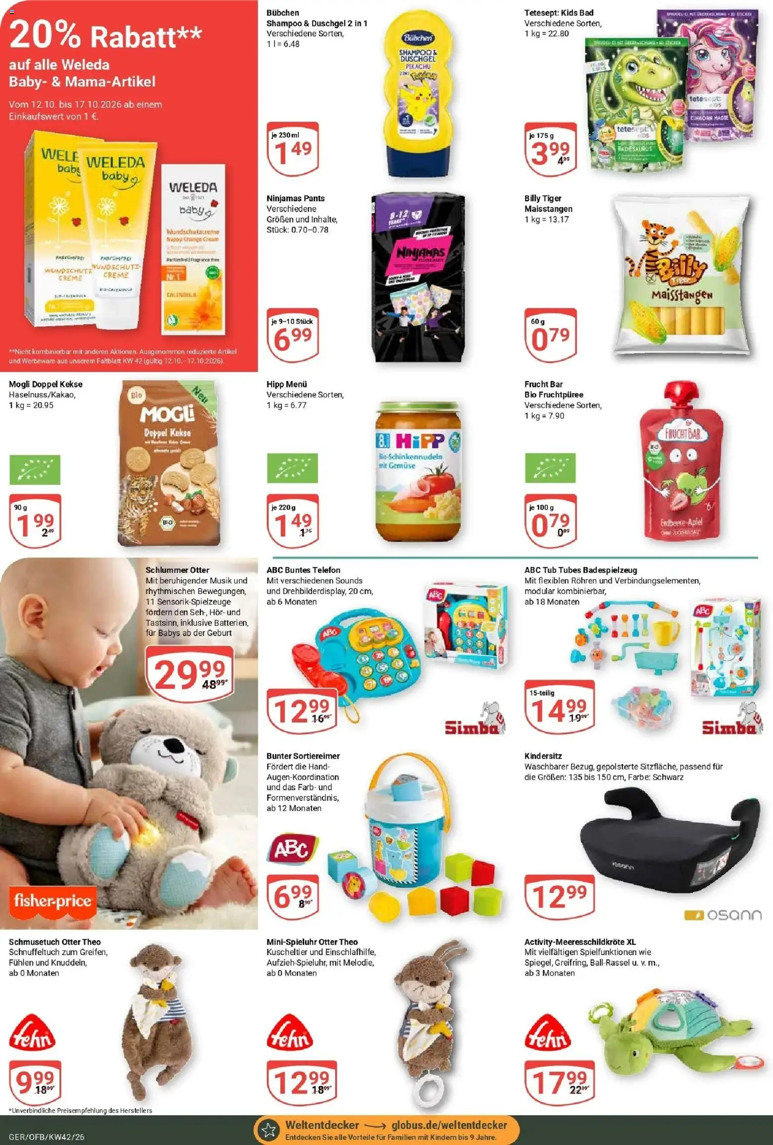 Globus Prospekt Gera (ab 12.10.2026) » Angebote online | Seite: 23 | Produkte: Bad, Shampoo, Duschgel, Telefon