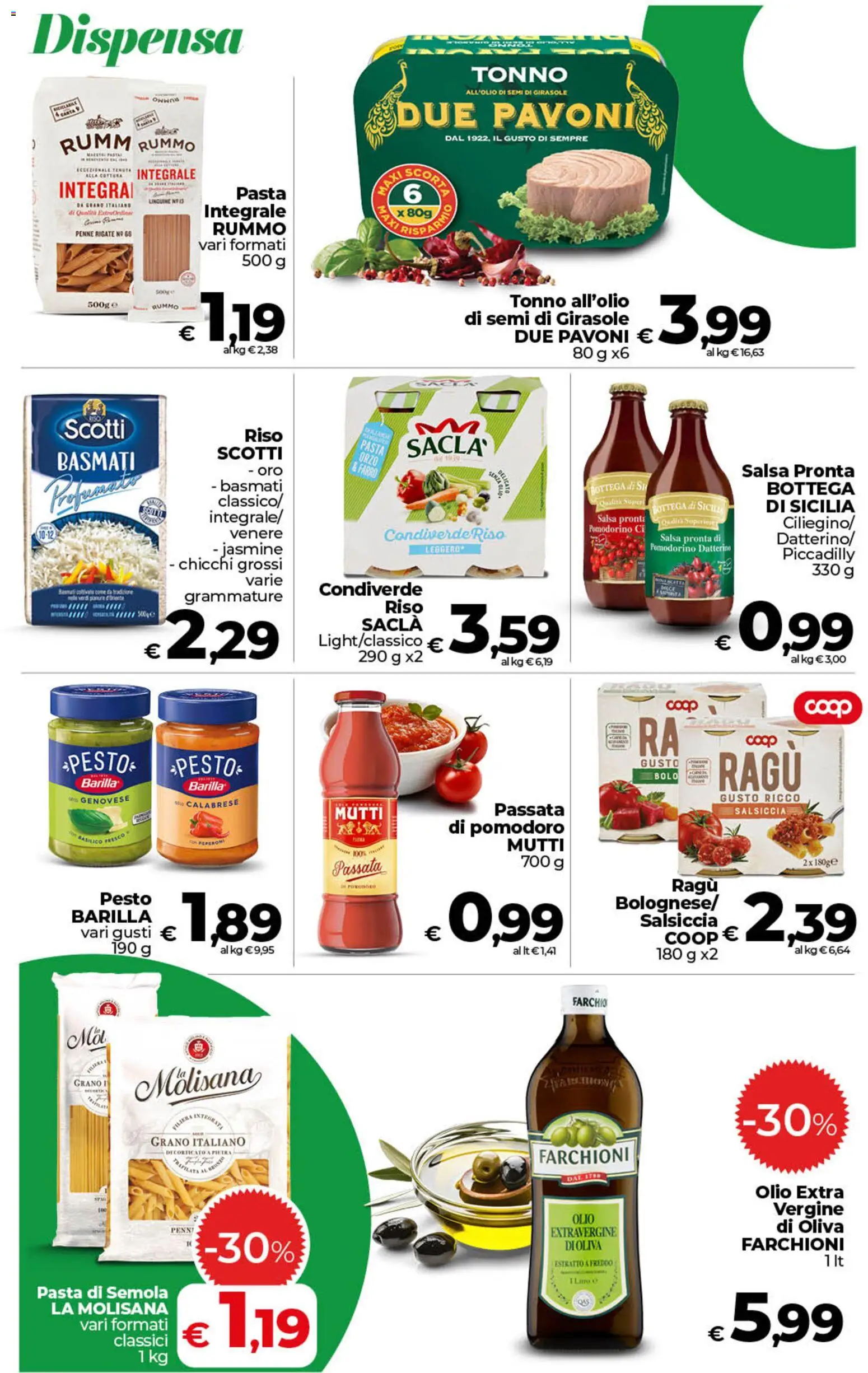 Volantino COOP del 18.06.2026 | Pagina: 19 | Prodotti: Riso Basmati, Ragú, Tonno, Mutti