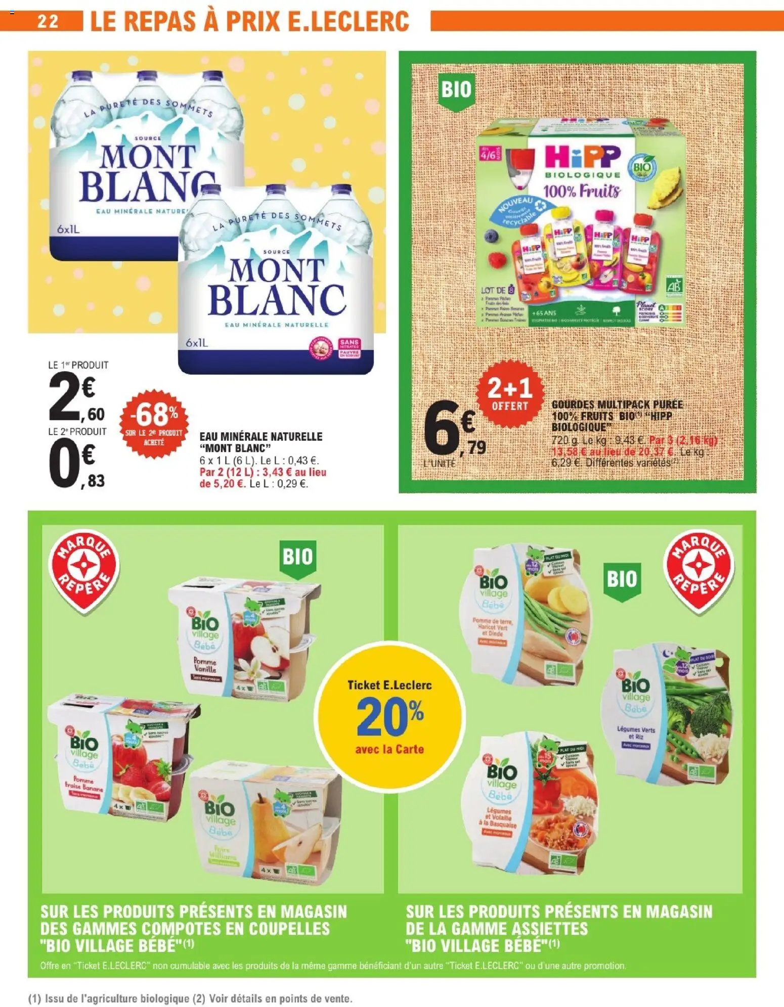 {H1} | Page: 22 | Produits: Poire, Haricot vert, Banane, Riz