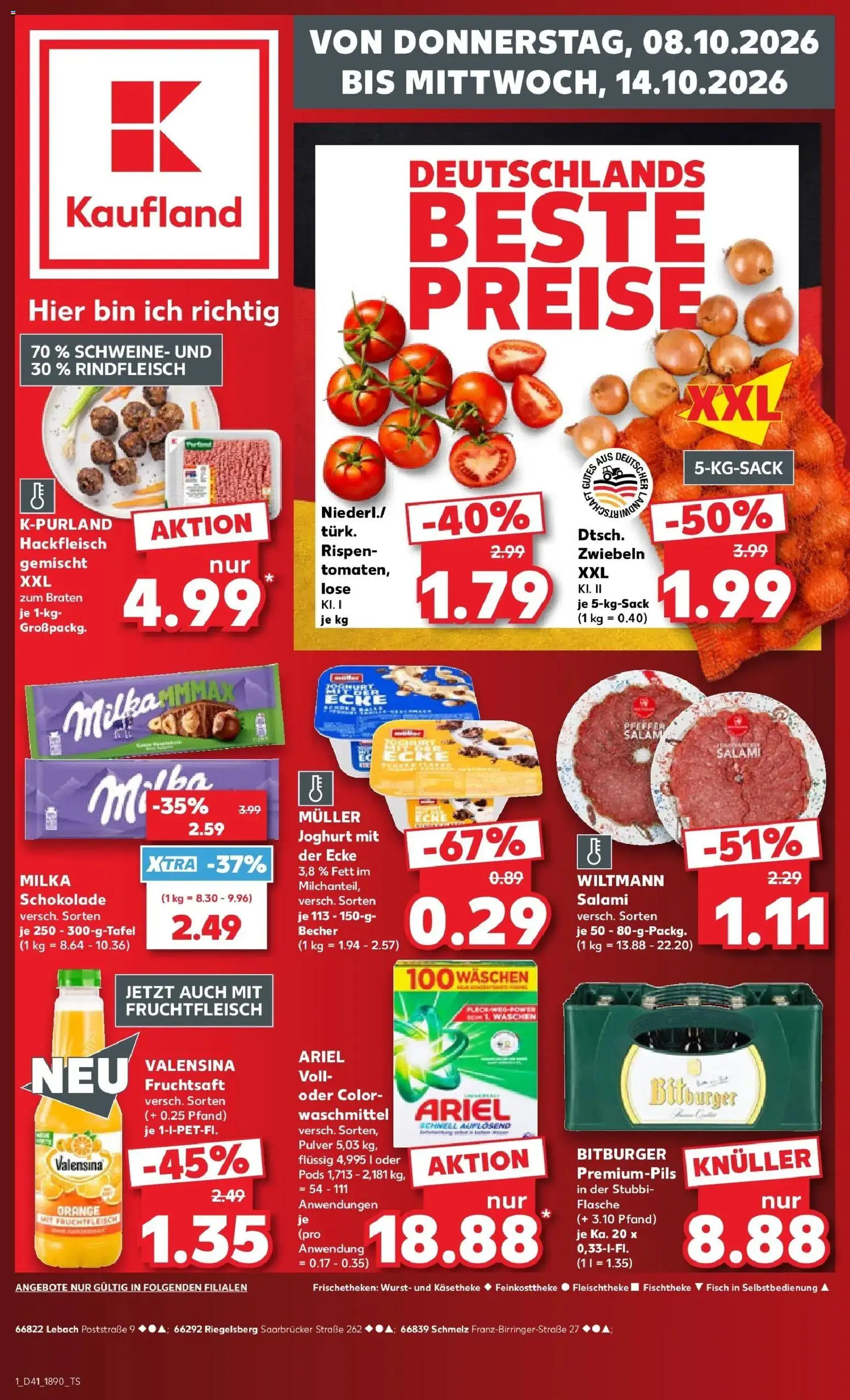 Prospekt Kaufland ab 05.10.2026 » Angebote Online zum Blättern | Seite: 11 | Produkte: Milka, Waschmittel, Wurst, Rindfleisch