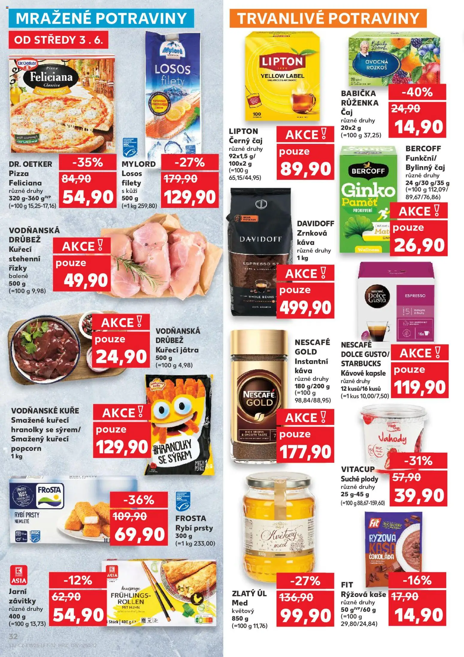 Kaufland leták - Praha 8 od 03.06.2026 | Strana: 32 | Produkty: Jahody, Med, Káva davidoff, Potraviny