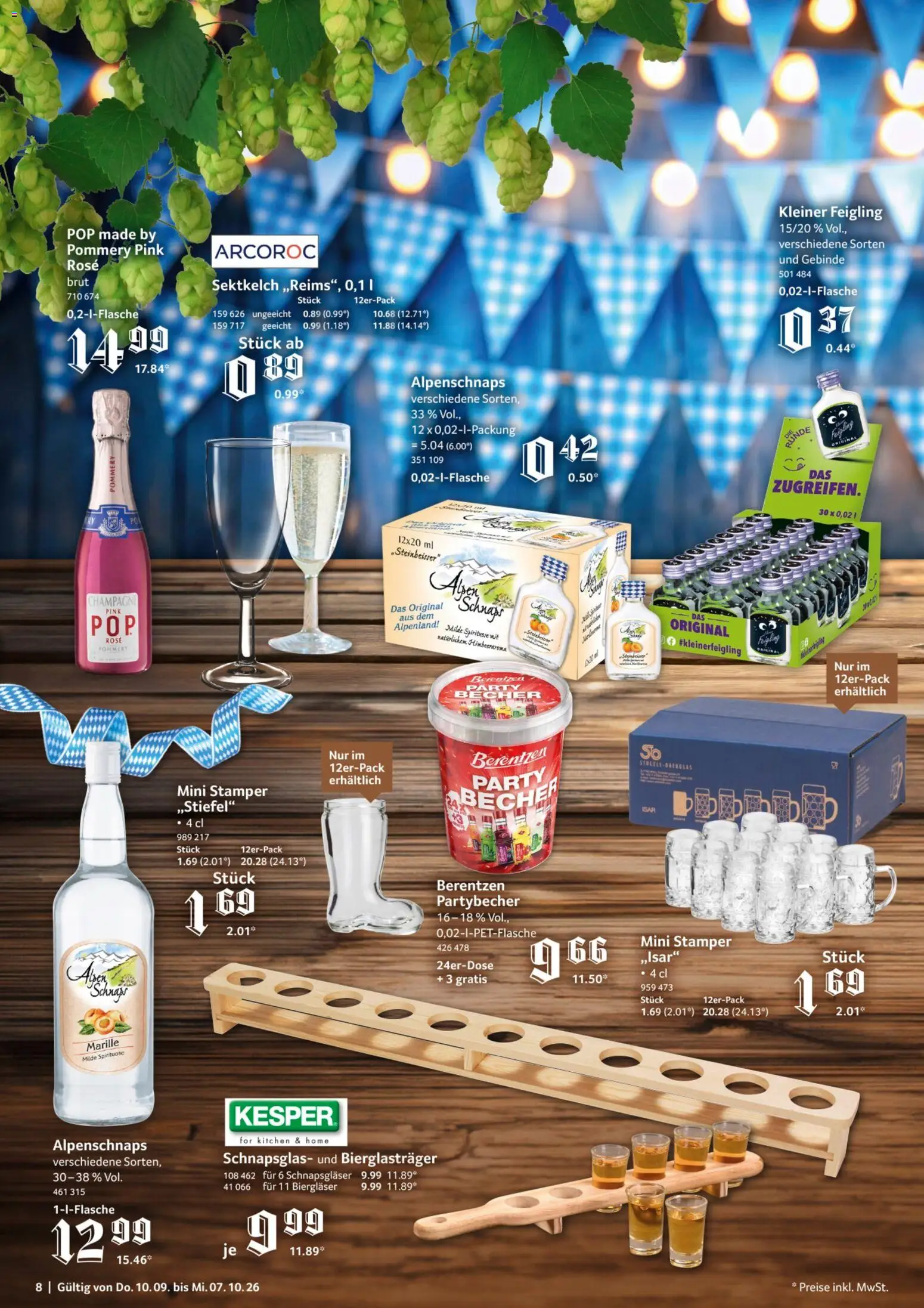 Selgros O'zapft is – gültig ab 10.09.2026 | Seite: 8 | Produkte: Kleiner feigling, Berentzen