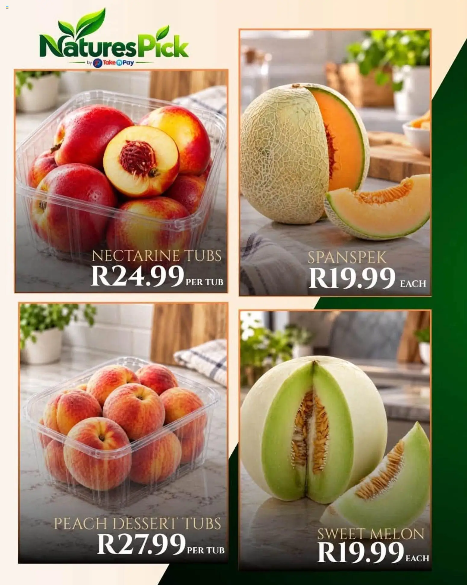New Take n Pay catalogue – valid from 06/10/2026 | Page: 4 | Products: Dessert, Peach