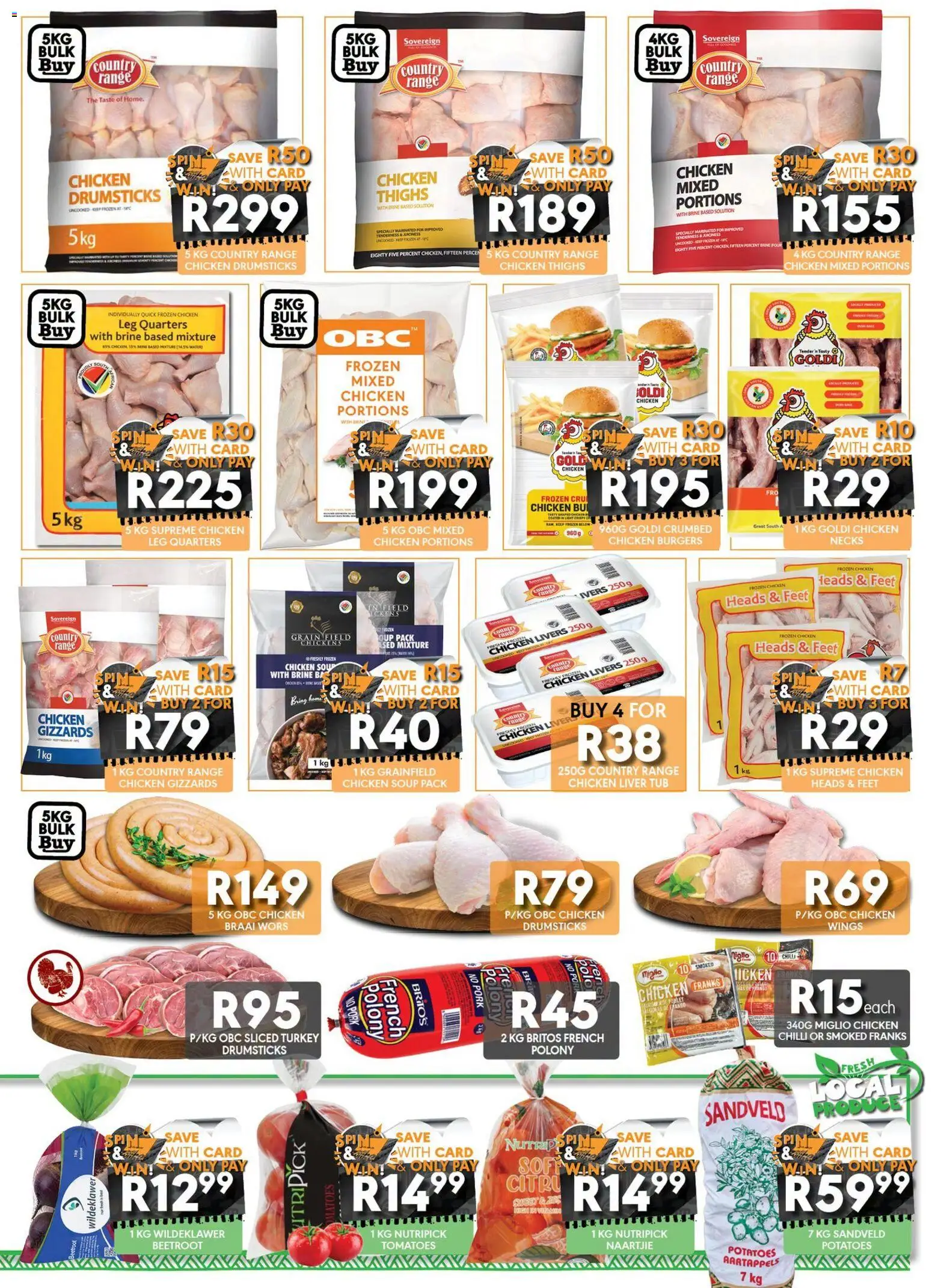 New OBC catalogue – valid from 24/09/2026 | Page: 2 | Products: Turkey, Chicken drumsticks, Frozen chicken, Thighs