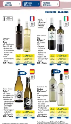 Metro Prospekt ab 05.10.2026 gültig | Seite: 31 | Produkte: Merlot, Rouge, Pfirsich, Birne