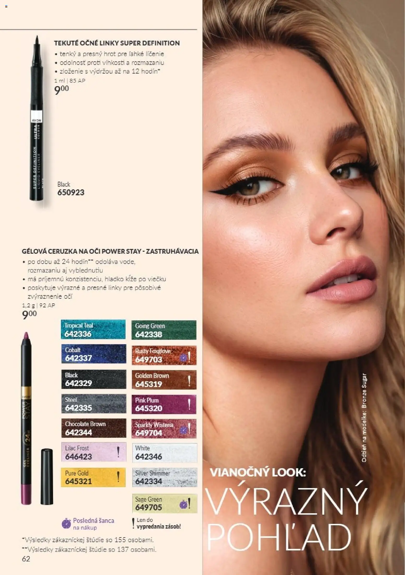 Nové Avon akcie – leták je platný od 01.11.2026 | Strana: 62 | Produkty: Ceruzka na oči, Ceruzka