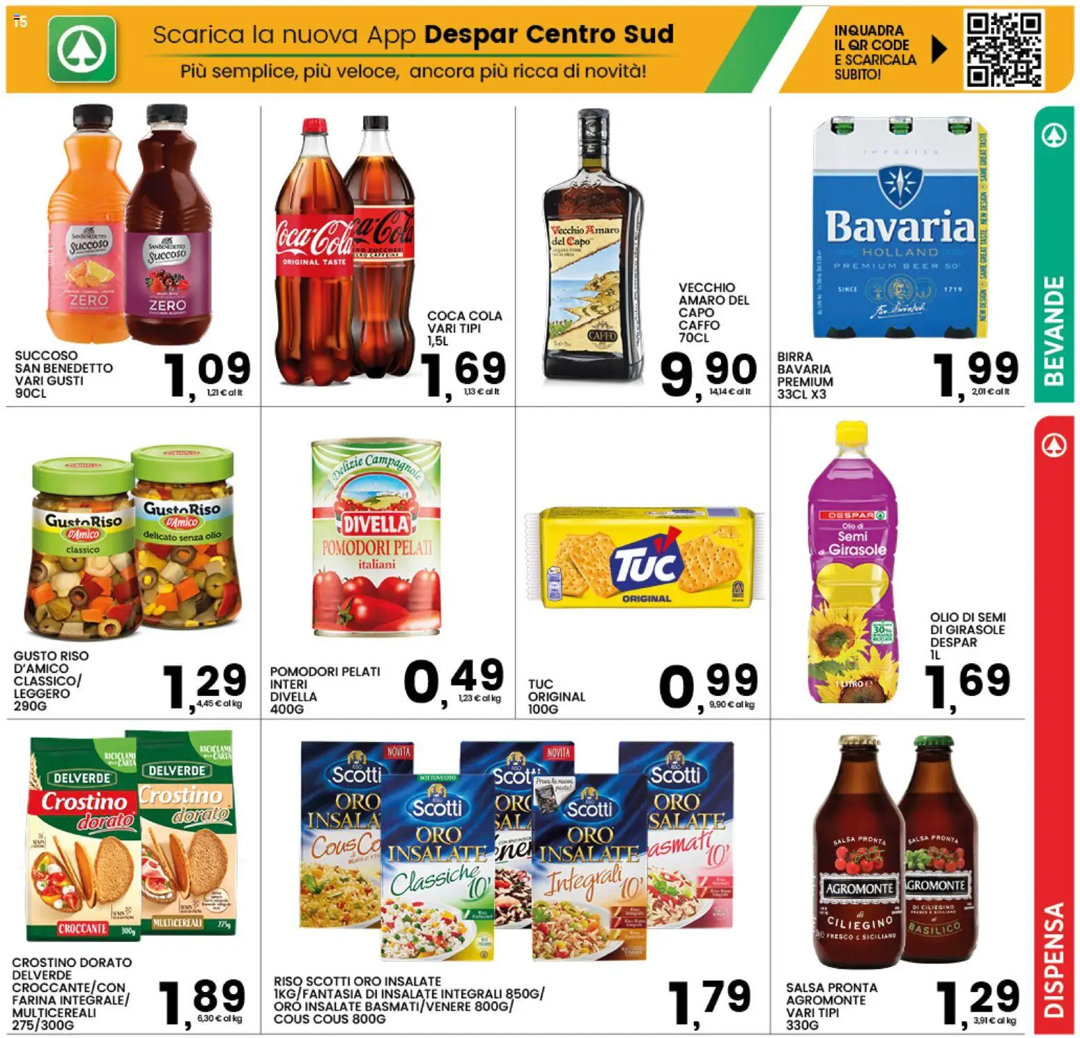 Volantino Interspar del 20/08/2026 | Pagina: 15 | Prodotti: Birra, Basilico, Amaro, Coca Cola