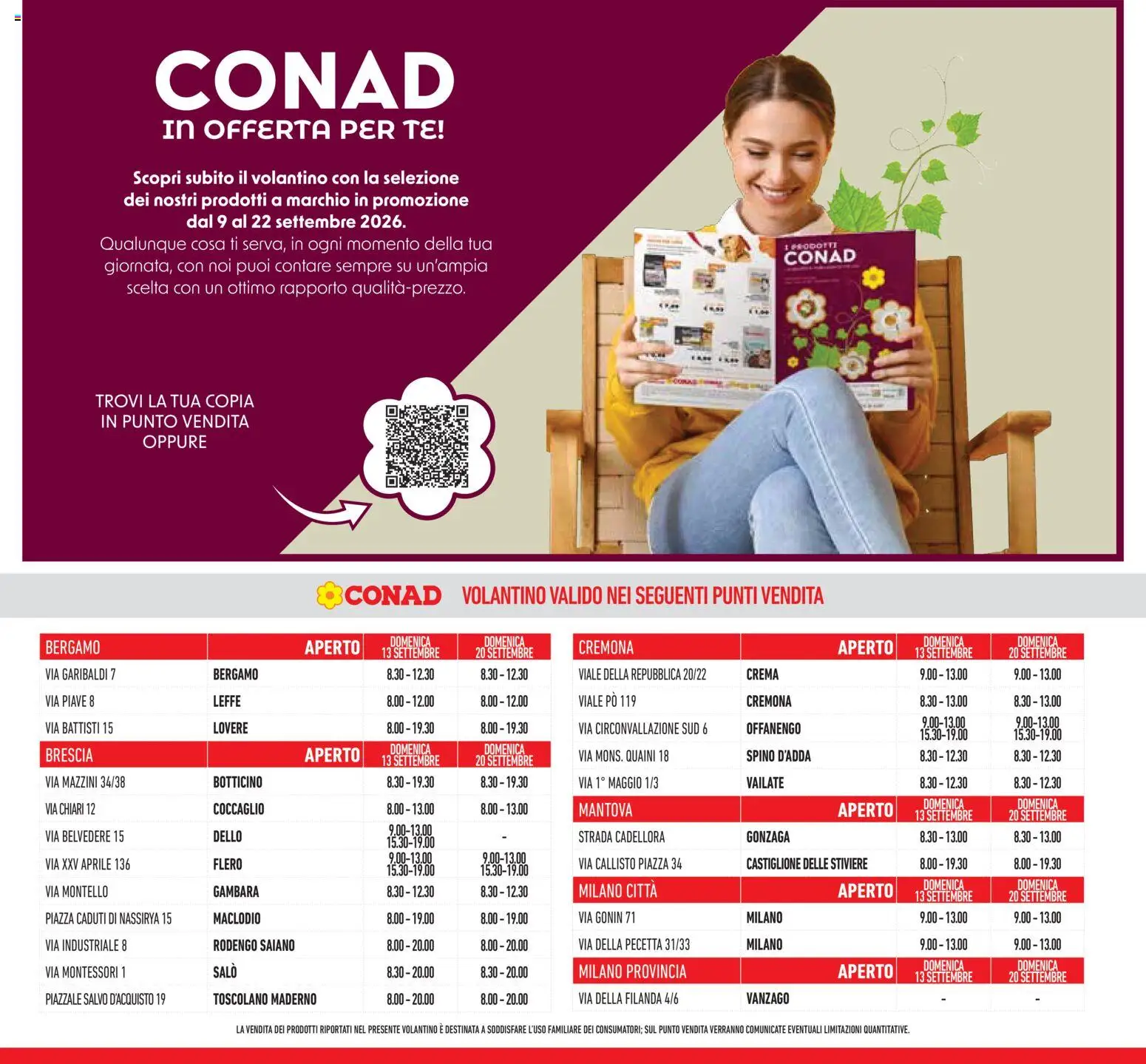 Volantino Conad del 09/09/2026 | Pagina: 35 | Prodotti: Crema, Tè