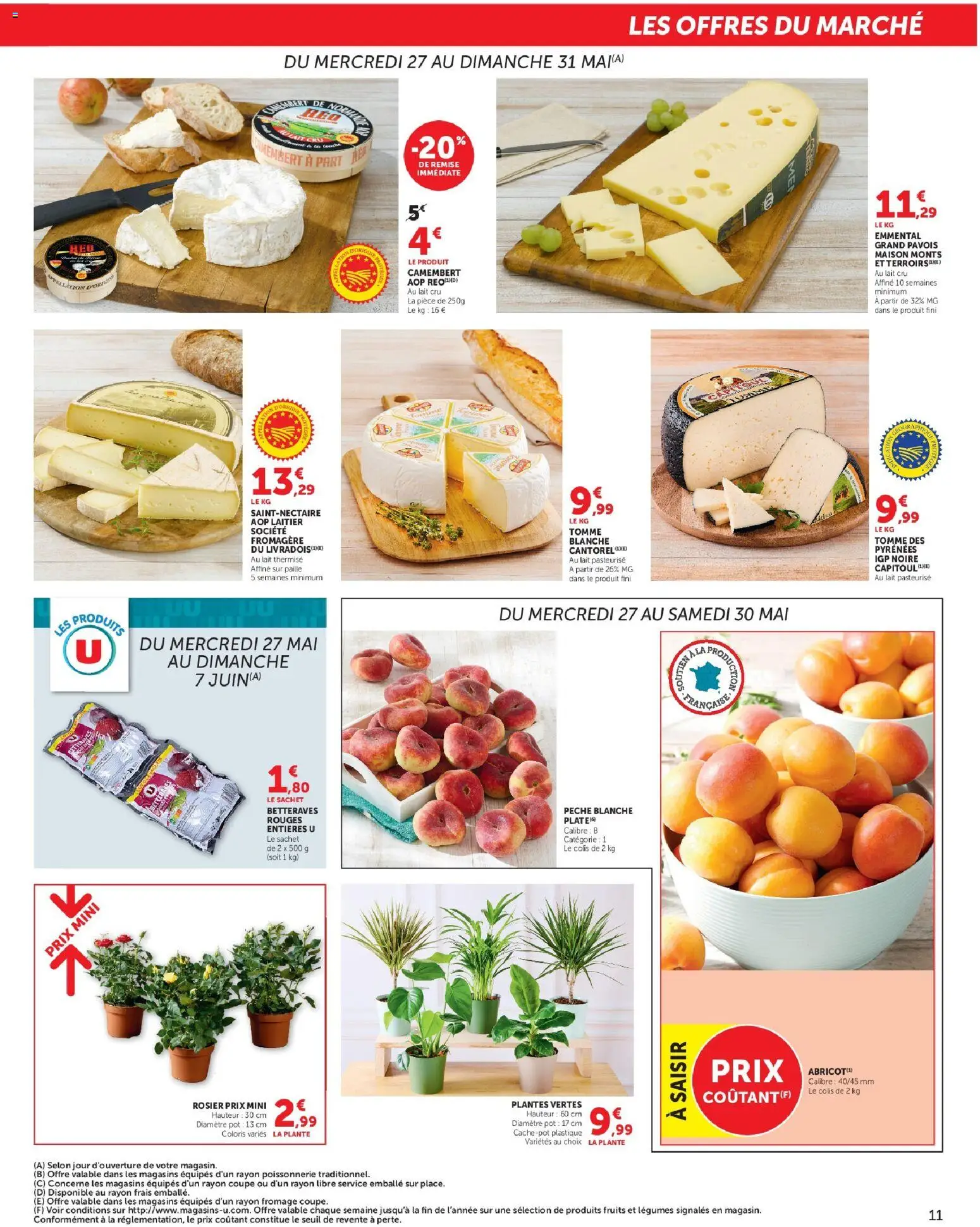 {H1} | Page: 11 | Produits: Rosier, Pêche, Plantes, Camembert