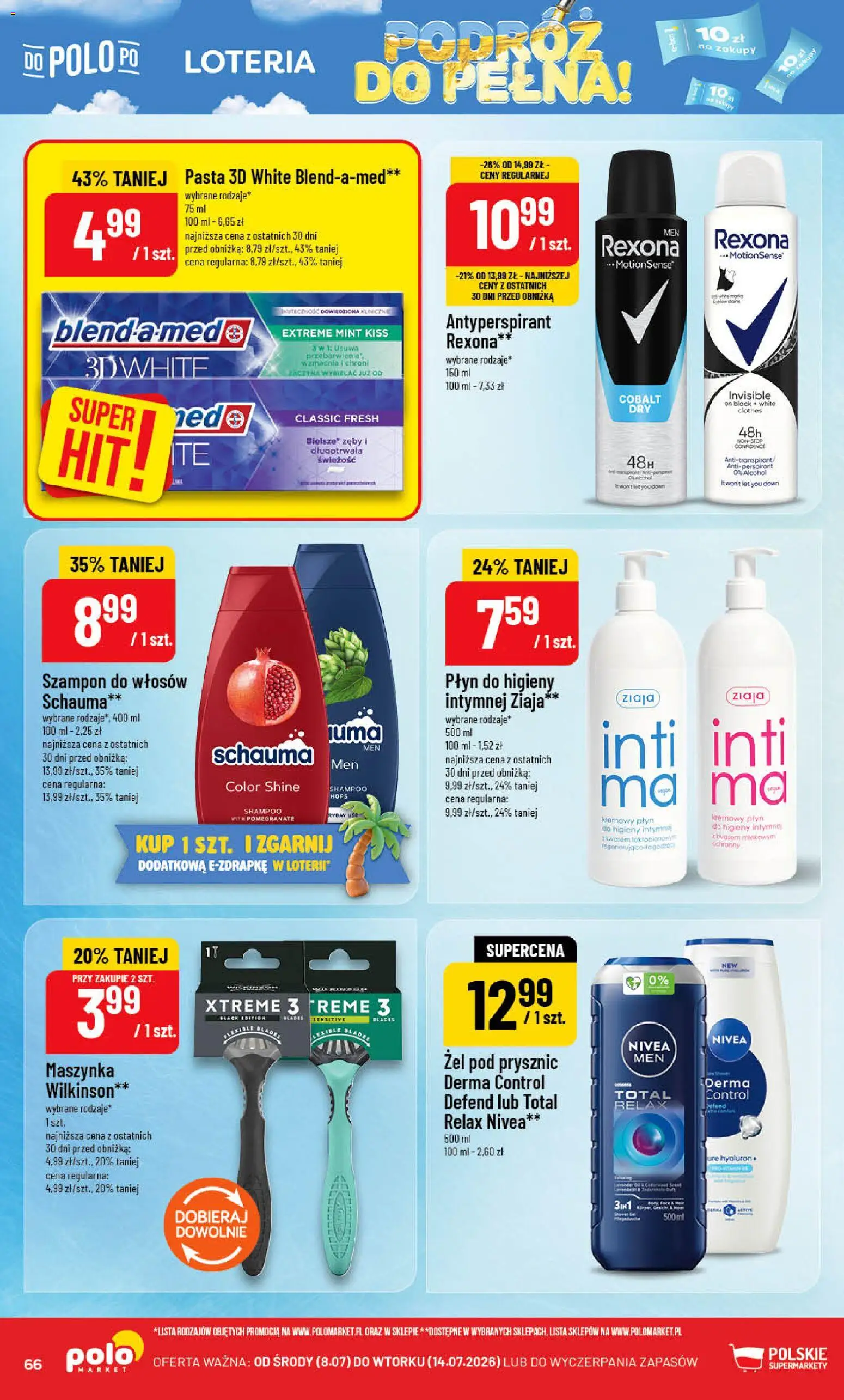POLOmarket gazetka od 08.07.2026 | Strona: 66 | Produkty: Prysznic, Szampon, Żel pod prysznic, Antyperspirant