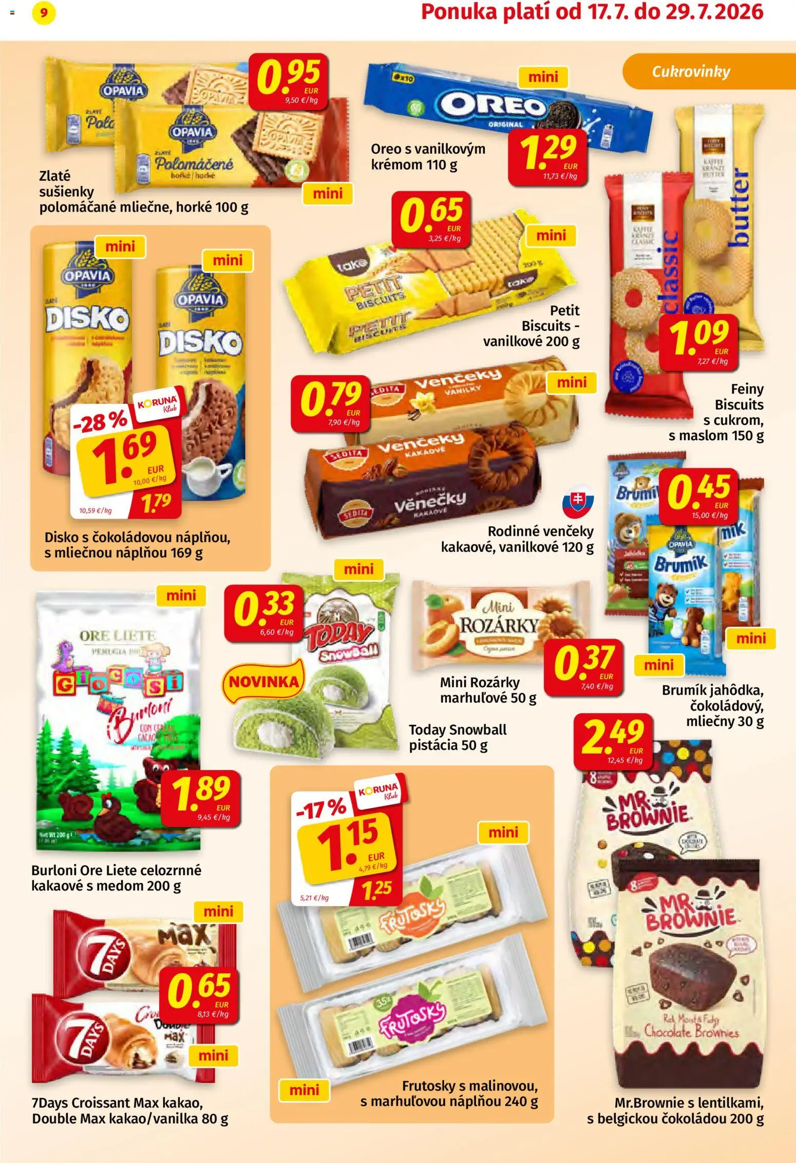 Nové Koruna akcie – leták je platný od 17.07.2026 | Strana: 9 | Produkty: Croissant