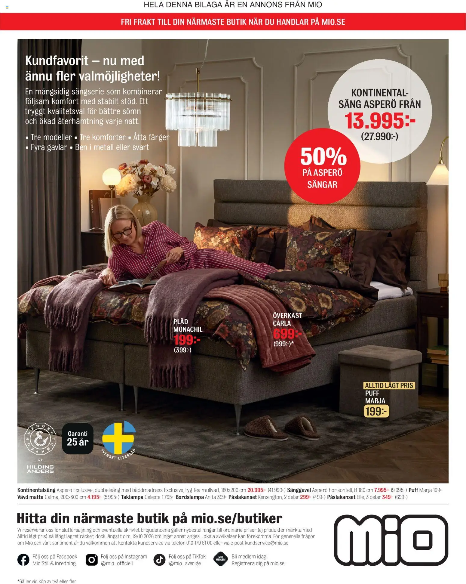 Mio reklamblad aktuell från 29/09/2026 | Sida: 8 | Produkter: Bordslampa, Galler, Matta, Telefon