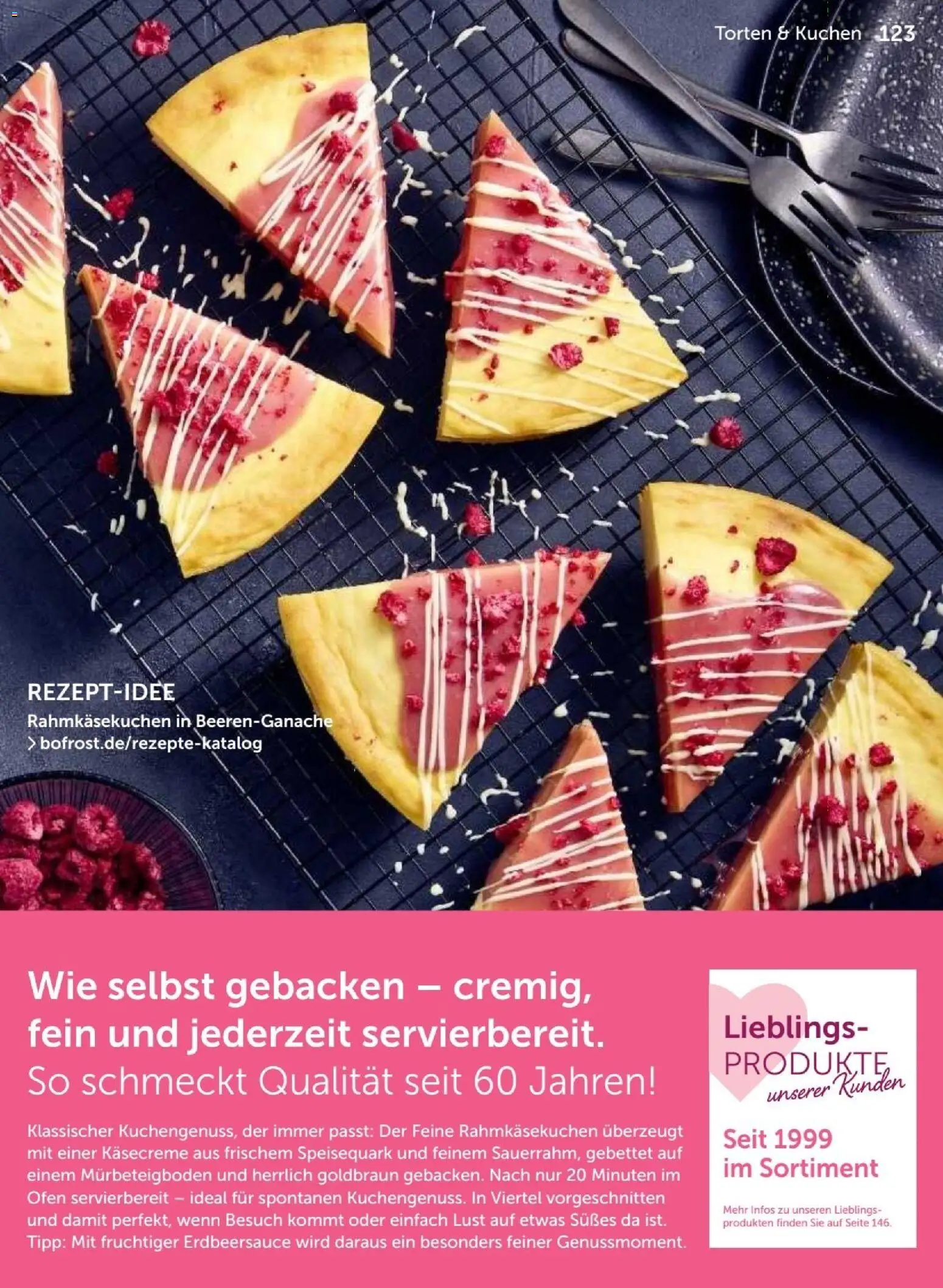 Bofrost Katalog – gültig ab 07.09.2026 | Seite: 123 | Produkte: Ofen, Kuchen, Speisequark