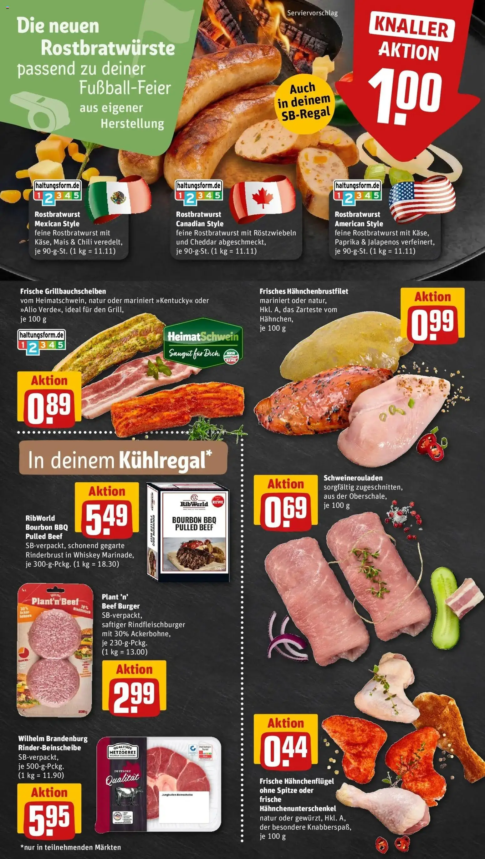 Rewe Prospekt Herne – gültig ab 08.06.2026 | Seite: 6 | Produkte: Burger, Chili, Bourbon, Whiskey