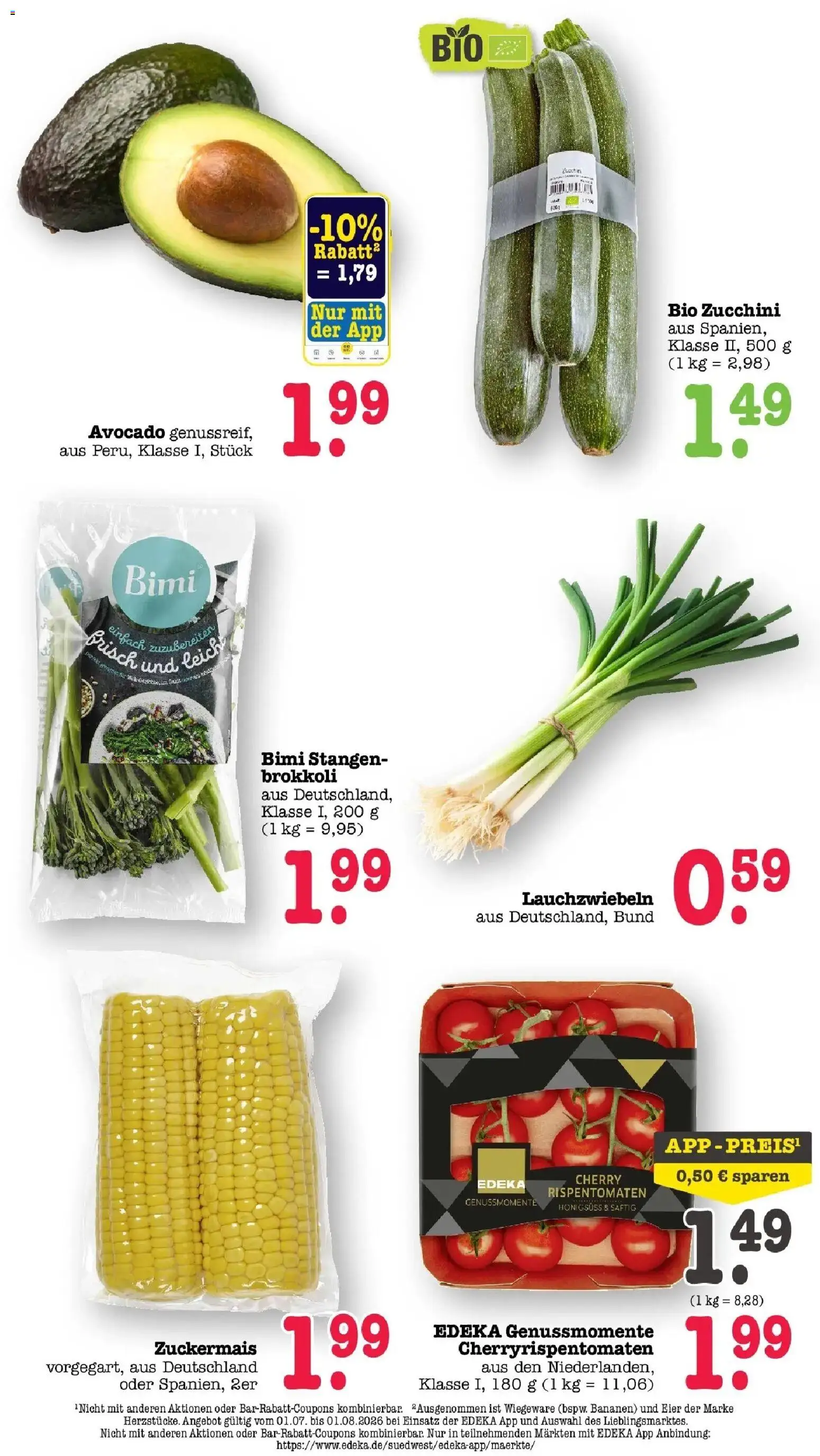 Edeka Prospekt Karlsruhe – gültig ab 27.07.2026 | Seite: 21 | Produkte: Eier, Bananen, Avocado, Brokkoli