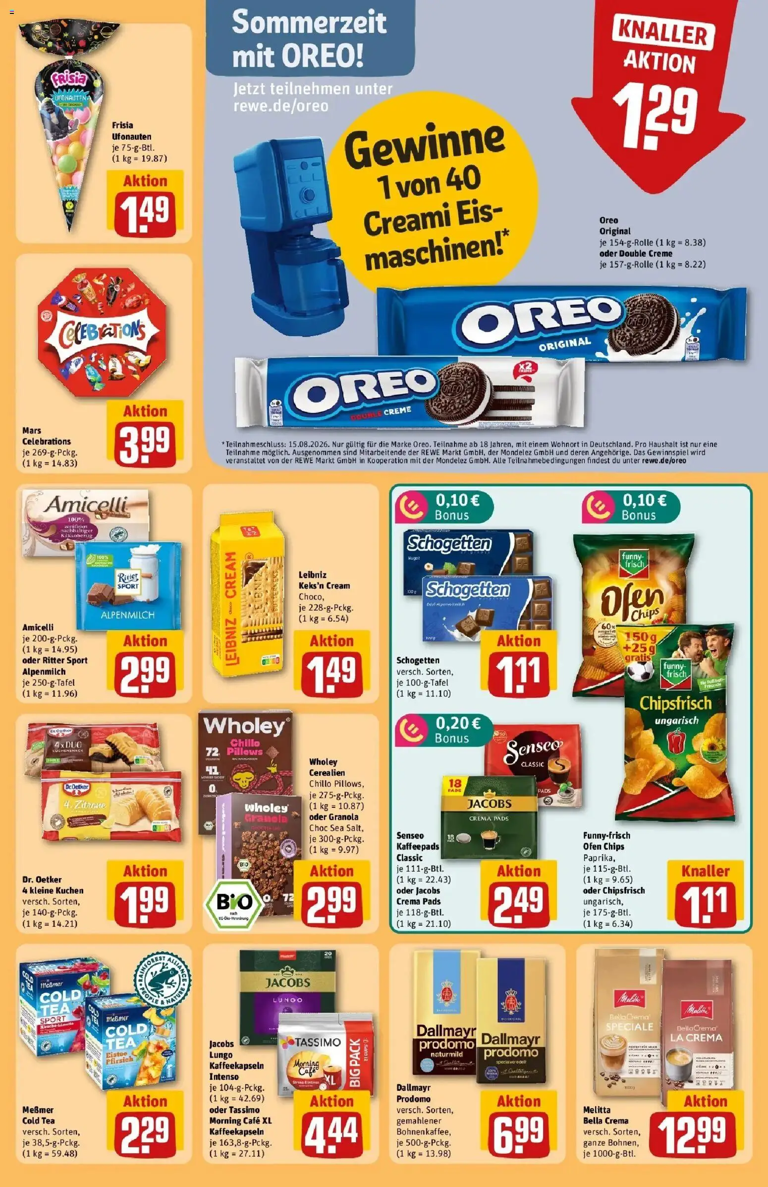 Rewe Prospekt München – gültig ab 06.07.2026 | Seite: 21 | Produkte: Funny frisch, Creme, Chips, Eis