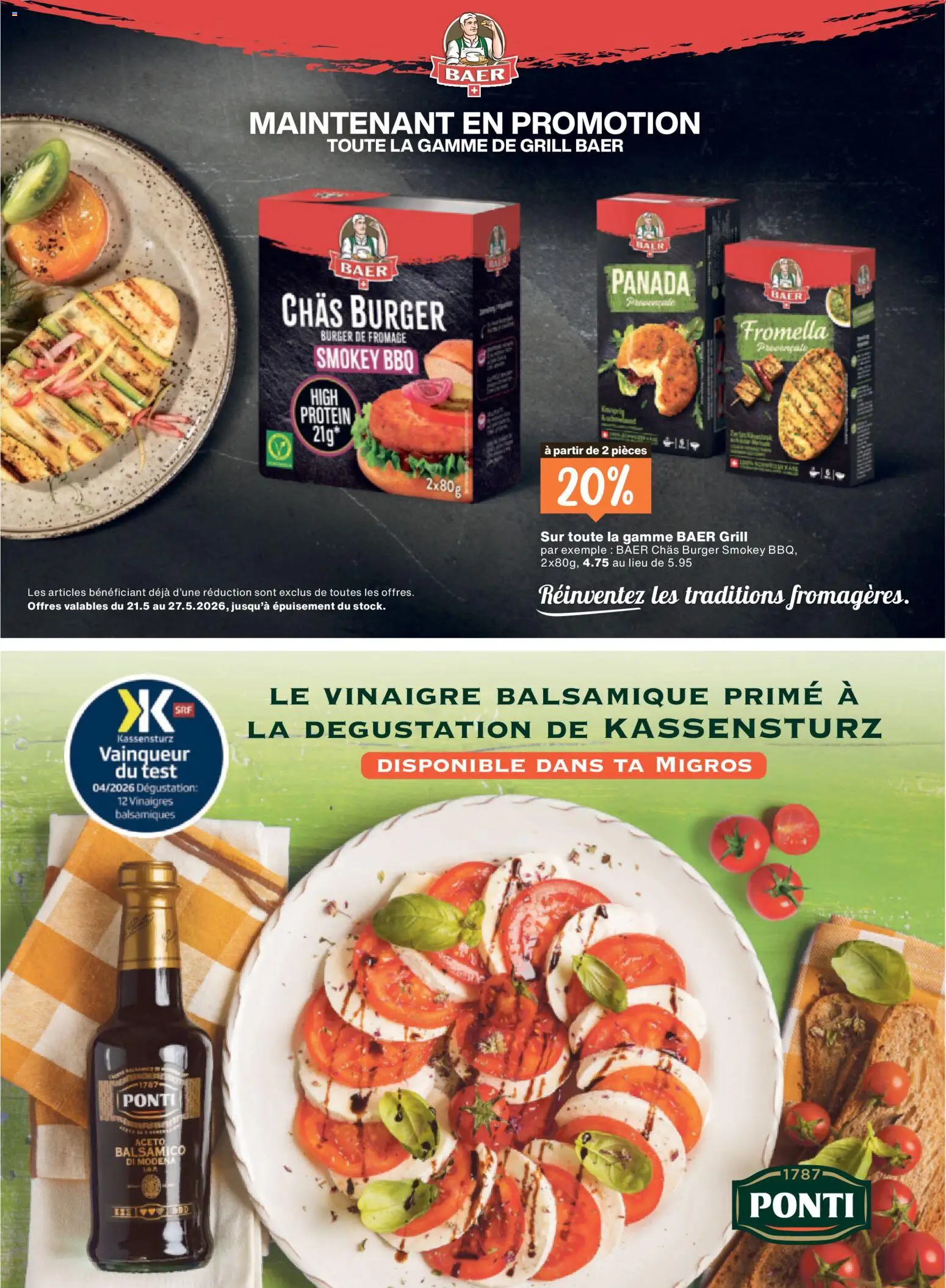 Migros aktionen Magazine FR – gültig ab 19.05.2026 | Seite: 30 | Produkte: Balsamico, Burger, Grill