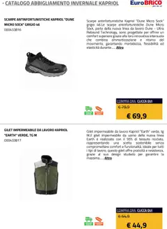 Anteprima del volantino Eurobrico Abbigliamento Invernale Kapriol catalogo valido a partire dal 23.07.2025 | Pagina: 17 | Prodotti: Gilet, Scarpe