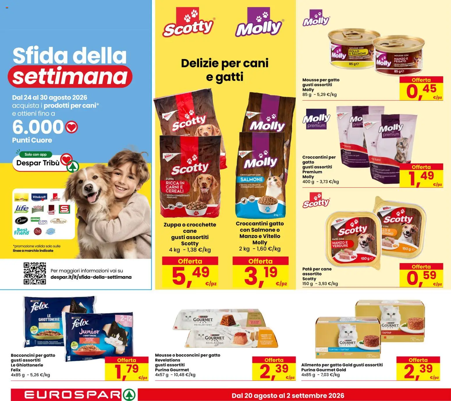Volantino Eurospar del 20/08/2026 | Pagina: 16 | Prodotti: Manzo, Verdure, Crocchette, Vitello