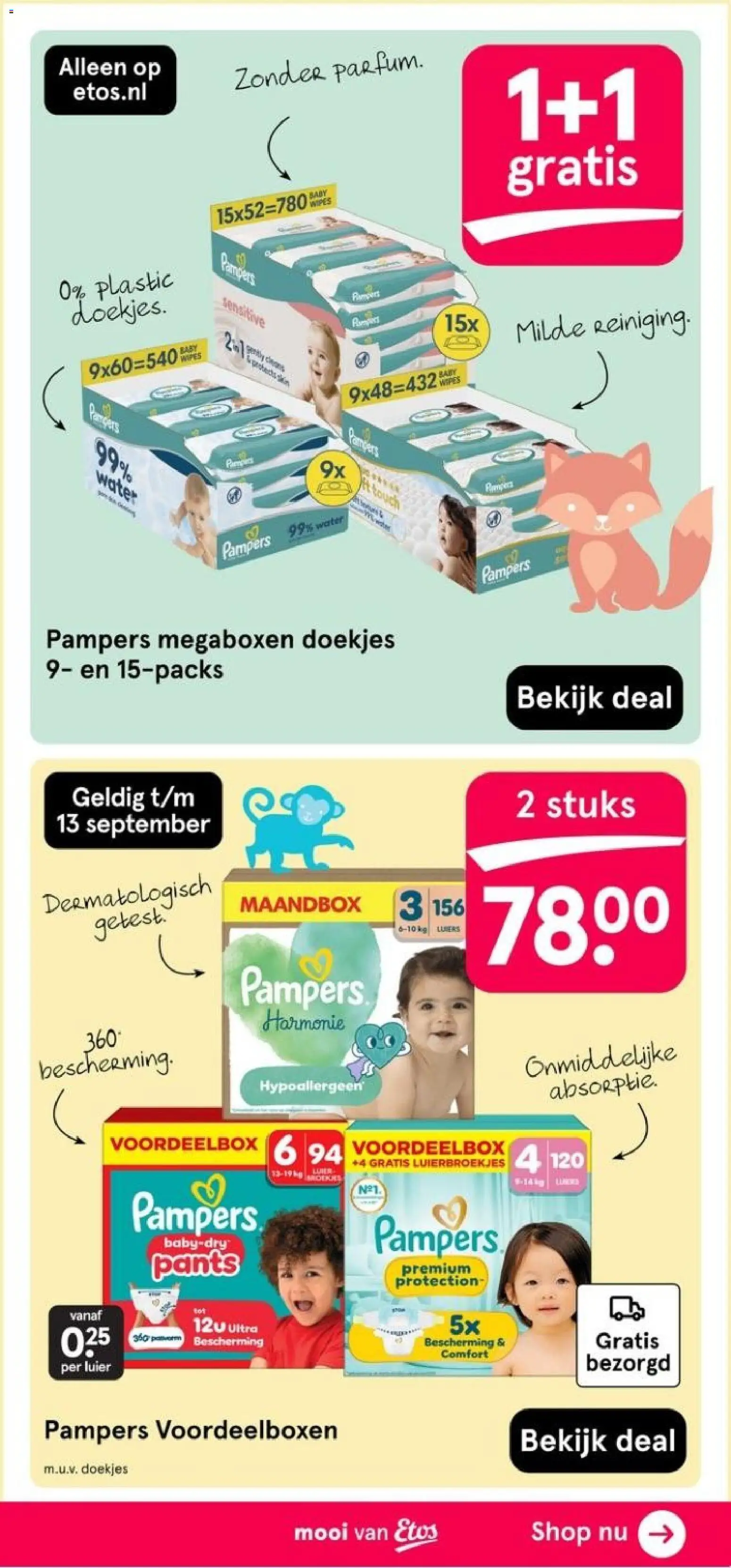 {H1} | Pagina: 59 | Producten: Doekjes, Pampers, Water