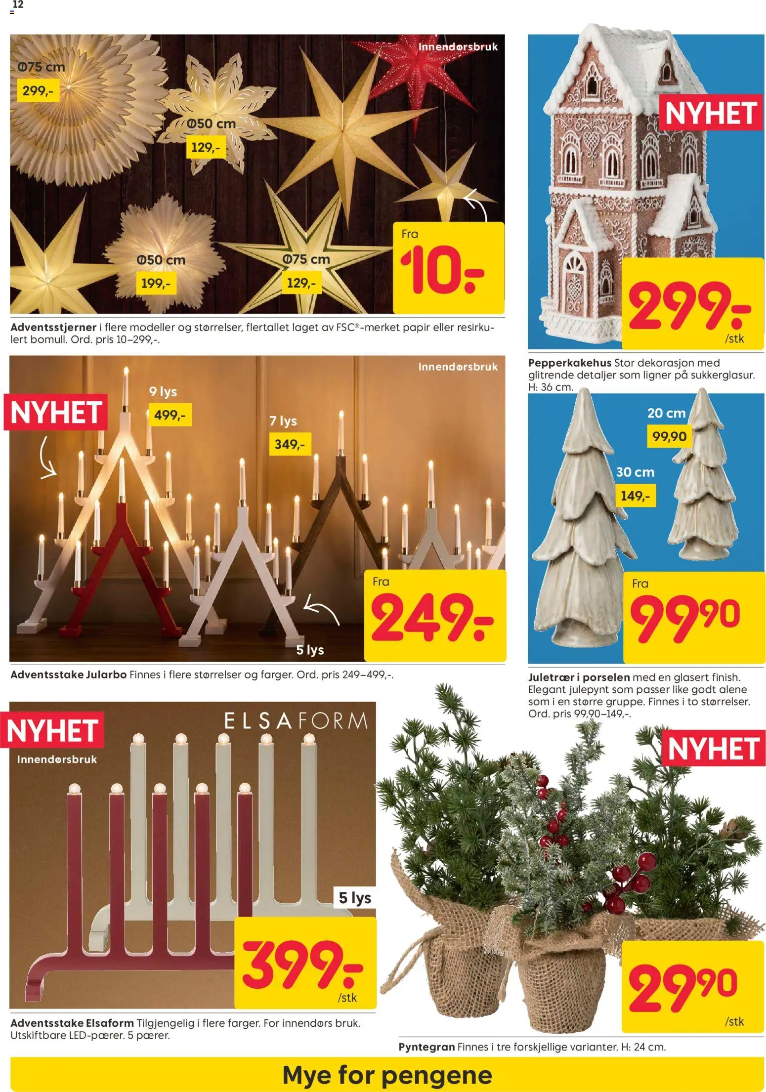 {H1} | Side: 12 | Produkter: Adventsstake, Lys