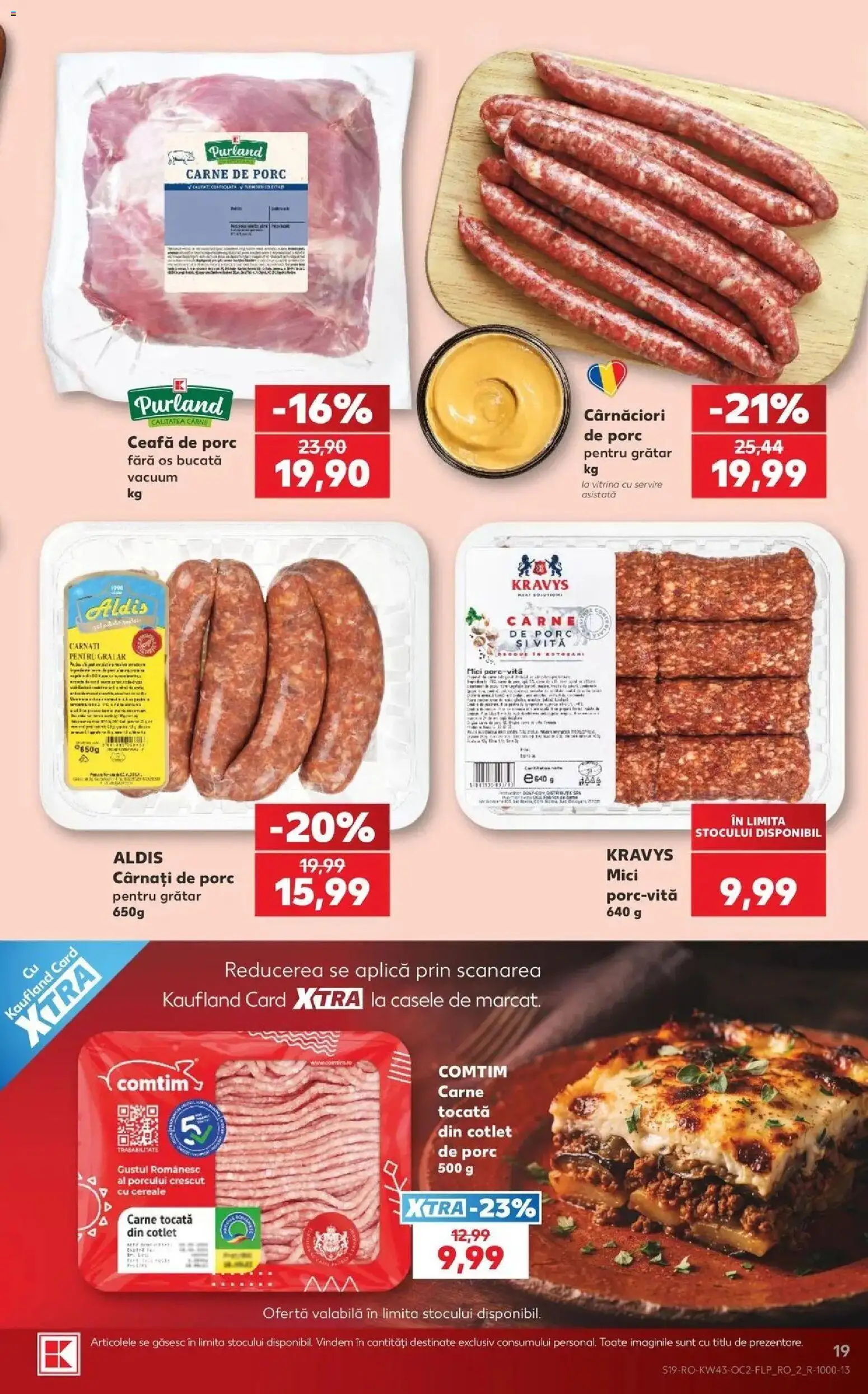 Kaufland Domnesti 21.10.2026 - Revista si Oferta | Pagină: 19 | Produse: Aplică, Cotlet, Vitrină, Carne De Porc