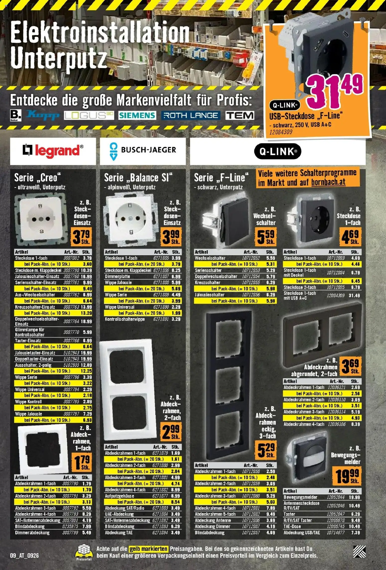 Hornbach - Hornbach: Es gibt immer was zu tun. von 16.09.2026 - Aktuelle Angebote | Seite: 9 | Produkte: USB, Steckdose