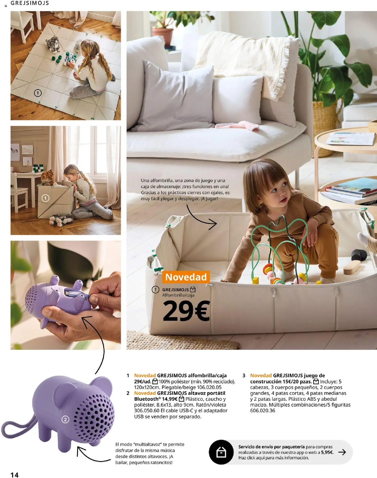 Catálogo IKEA Colección Grejsimojs │ válido desde el 01.02.2026 | Página: 14 | Productos: Té, Adaptador, USB, Caja
