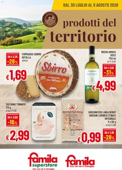 Anteprima del volantino Famila volantino Prodotti del Territorio valido a partire dal 30/07/2026