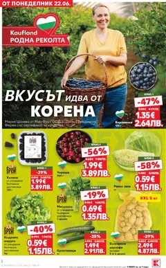 Преглед на Кауфланд Cедмична брошура - Офертите са валидни от 22.06.2026 | Страница: 2 | Продукти: Картофи, Зеле, Магданоз, Череши