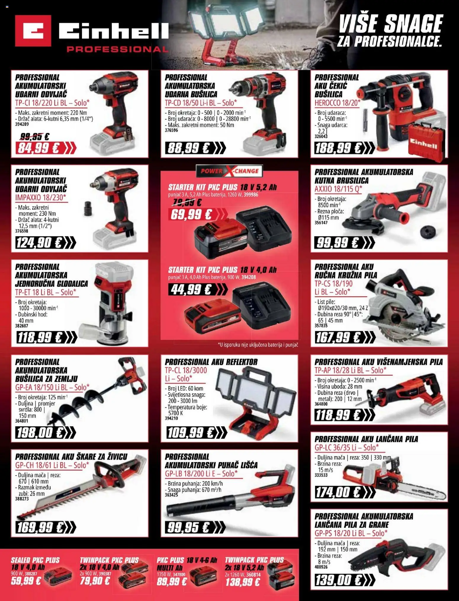 Pevex katalog | vrijedi od 05.03.2026 | Stranica: 27 | Proizvodi: Baterija, Kutna brusilica, Škare, Glodalica