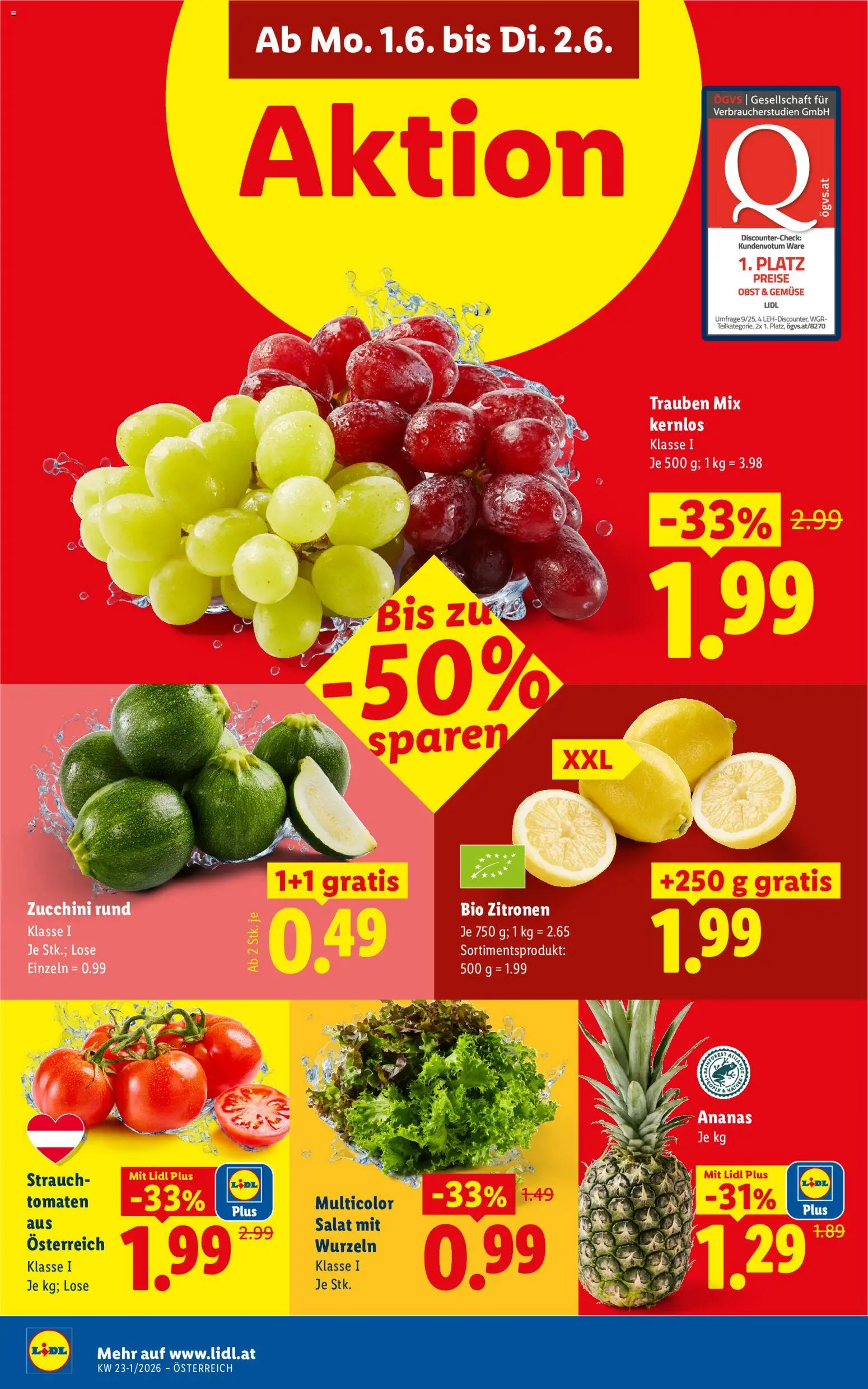 Lidl Flugblatt - Altenmarkt im Pongau, St. Johann im Pongau, Zell am See gültig ab 28.05.2026 | Seite: 39 | Produkte: Gemüse, Obst, Tomaten, Ananas