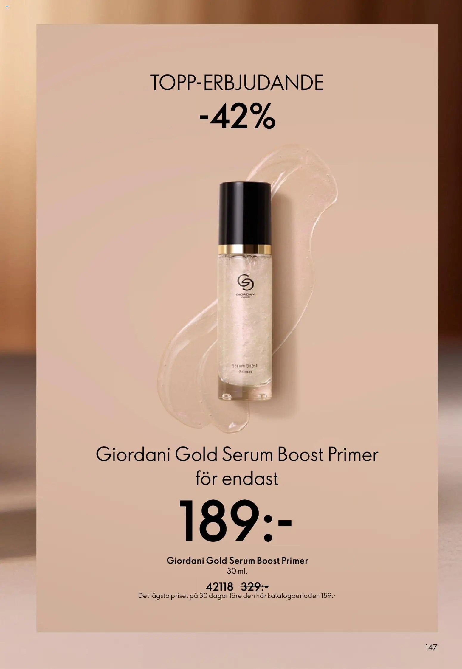 Oriflame reklamblad aktuell från 22.04.2026 | Sida: 147 | Produkter: Serum, Primer
