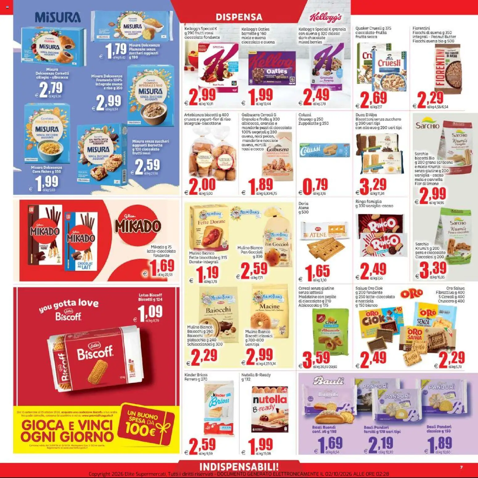 Volantino Elite Supermercati del 02/10/2026 | Pagina: 7 | Prodotti: Vaniglia, Limone, Olio, Cocco