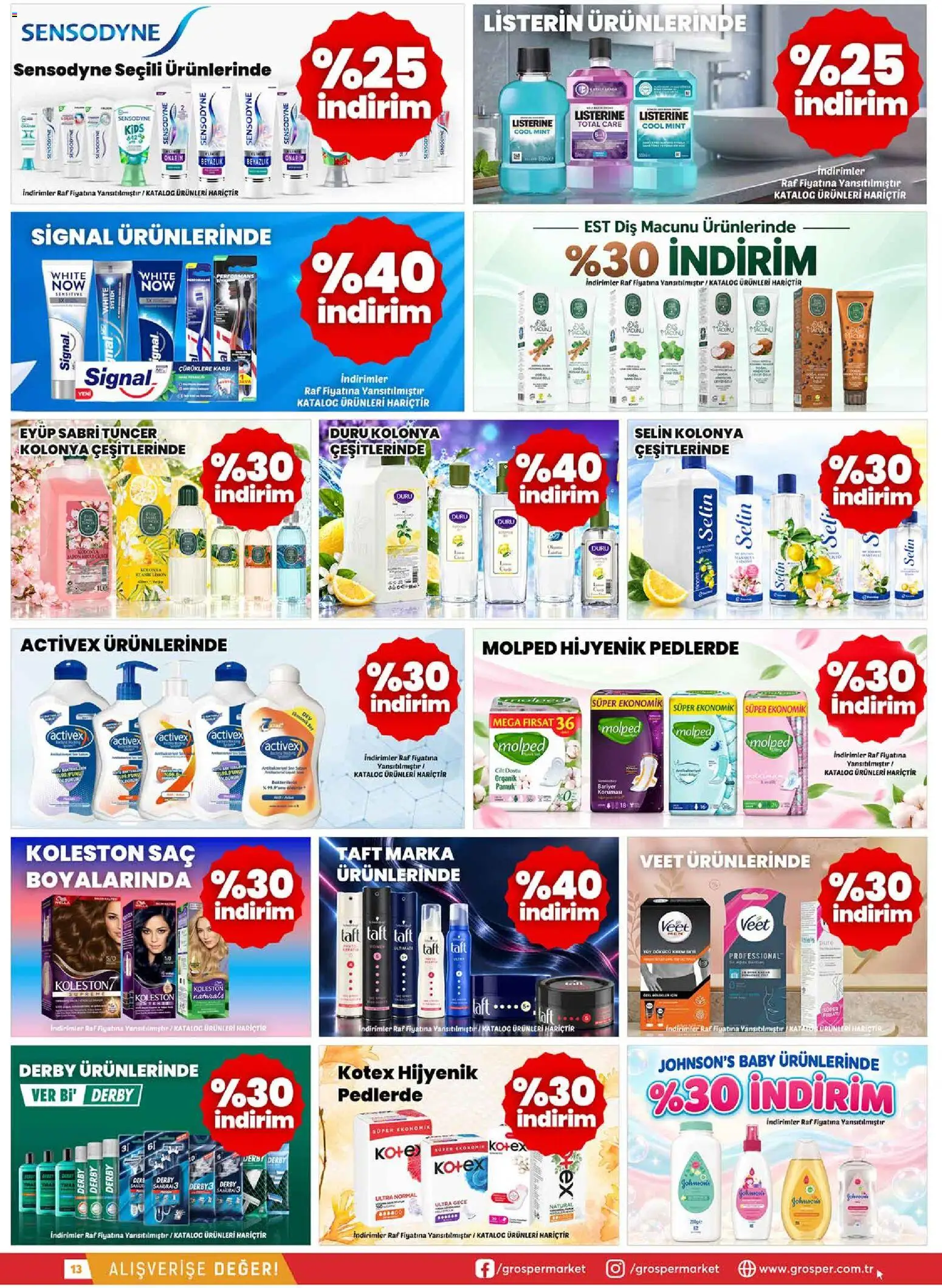 Grosper Katalog - 16 Eylül 2026 tarihinden itibaren geçerlidir | Sayfa: 13 | Ürünler: Raf, Diş macunu