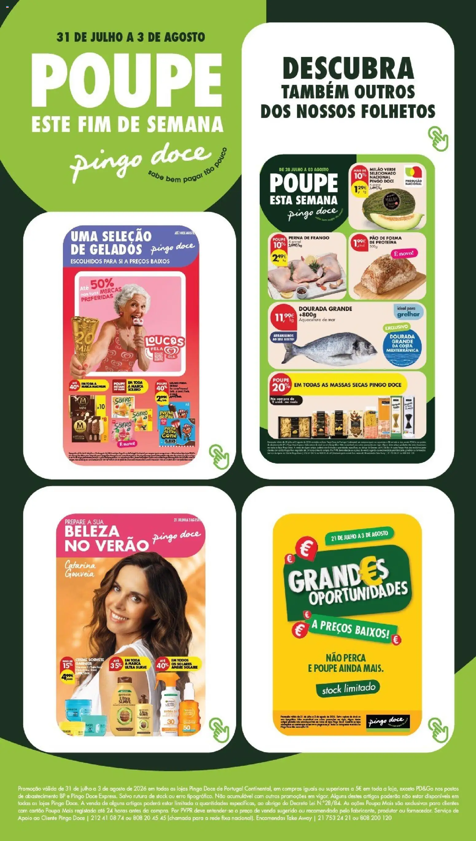 Pingo Doce Poupe este Fim de Semana │ válido de 31/07/2026 | Página: 24 | Produtos: Dourada, Frango, Pão, Melão