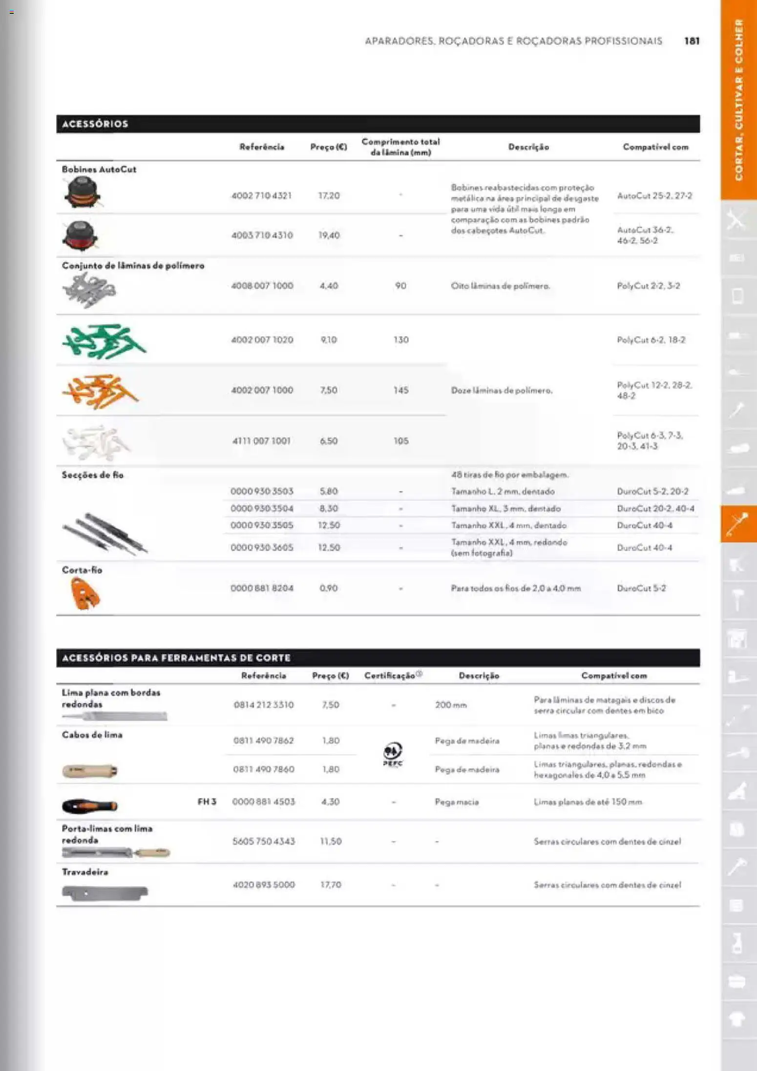 Stihl Catálogo │ válido de 07/09/2026 | Página: 181 | Produtos: Ferramentas, Lima