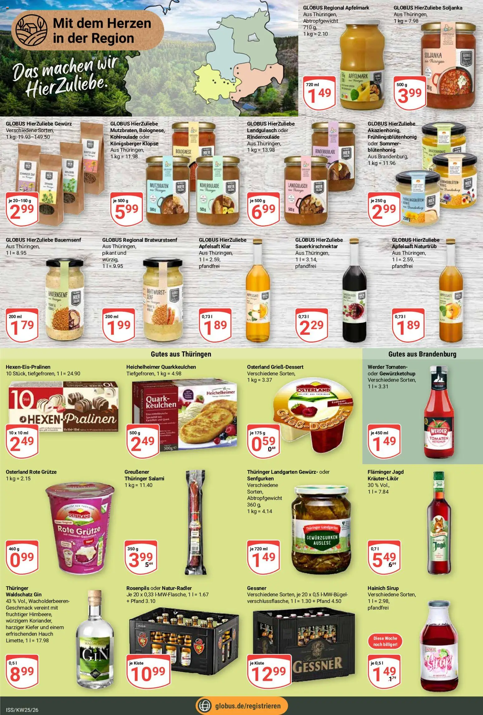 Globus Prospekt – gültig ab 15.06.2026 | Seite: 13 | Produkte: Quark, Bratwurst, Tomaten, Ketchup