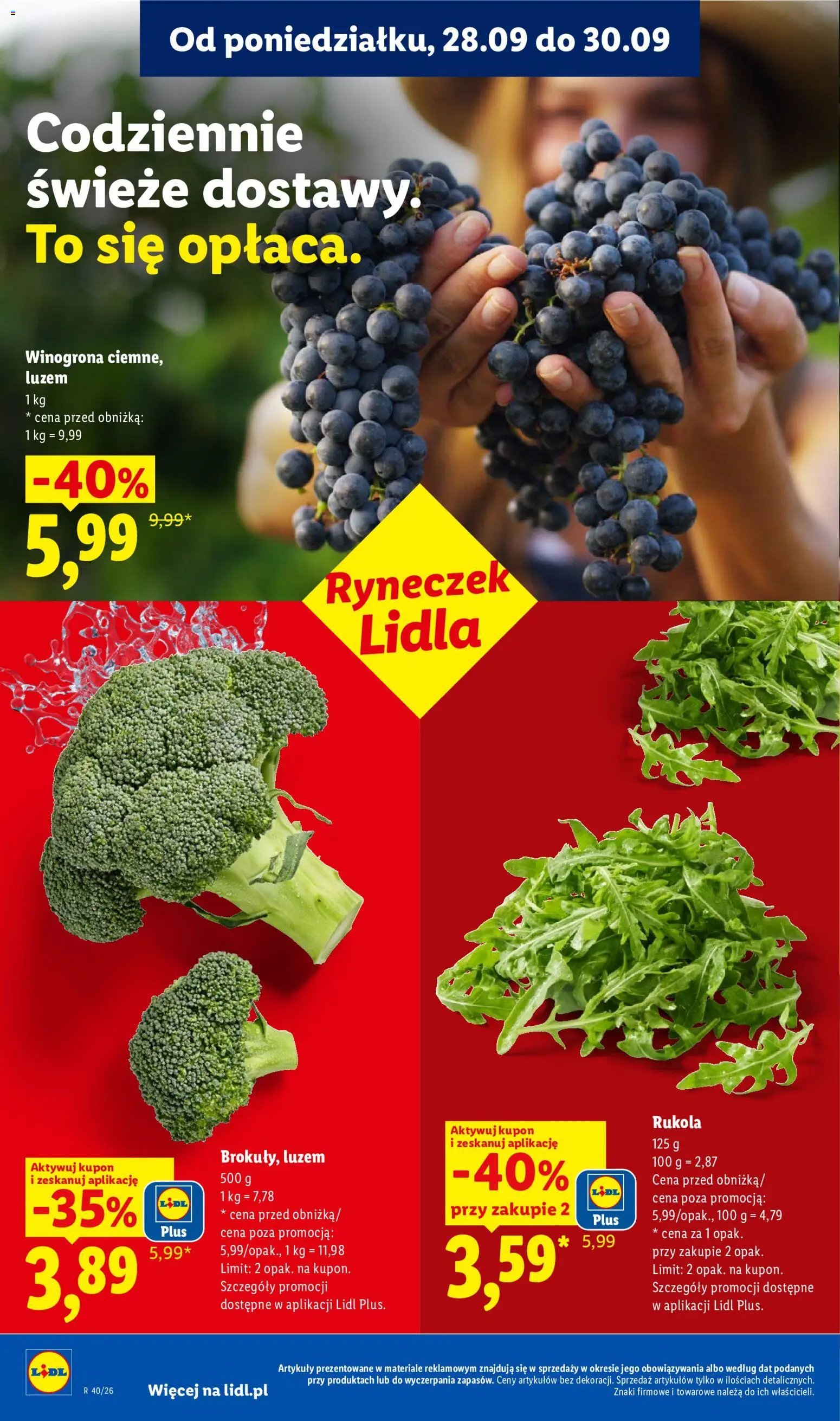 Lidl Polsko leták od 28.09.2026 | Strana: 46 | Produkty: Rukola