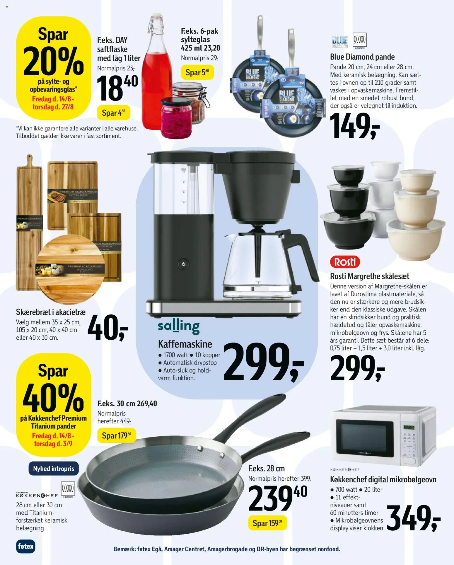 Føtex tilbudsavis – gyldig fra 14/08/2026 | Side: 48 | Produkter: Skærebræt, Mikrobølgeovn, Kaffemaskine