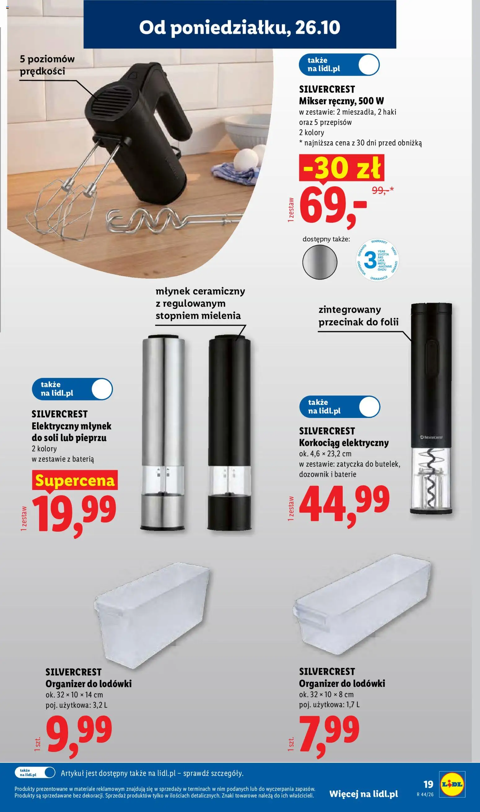 Lidl Katalog od 26.10.2026 | Strona: 23 | Produkty: Baterie, Mikser, Bateria, Lodówki
