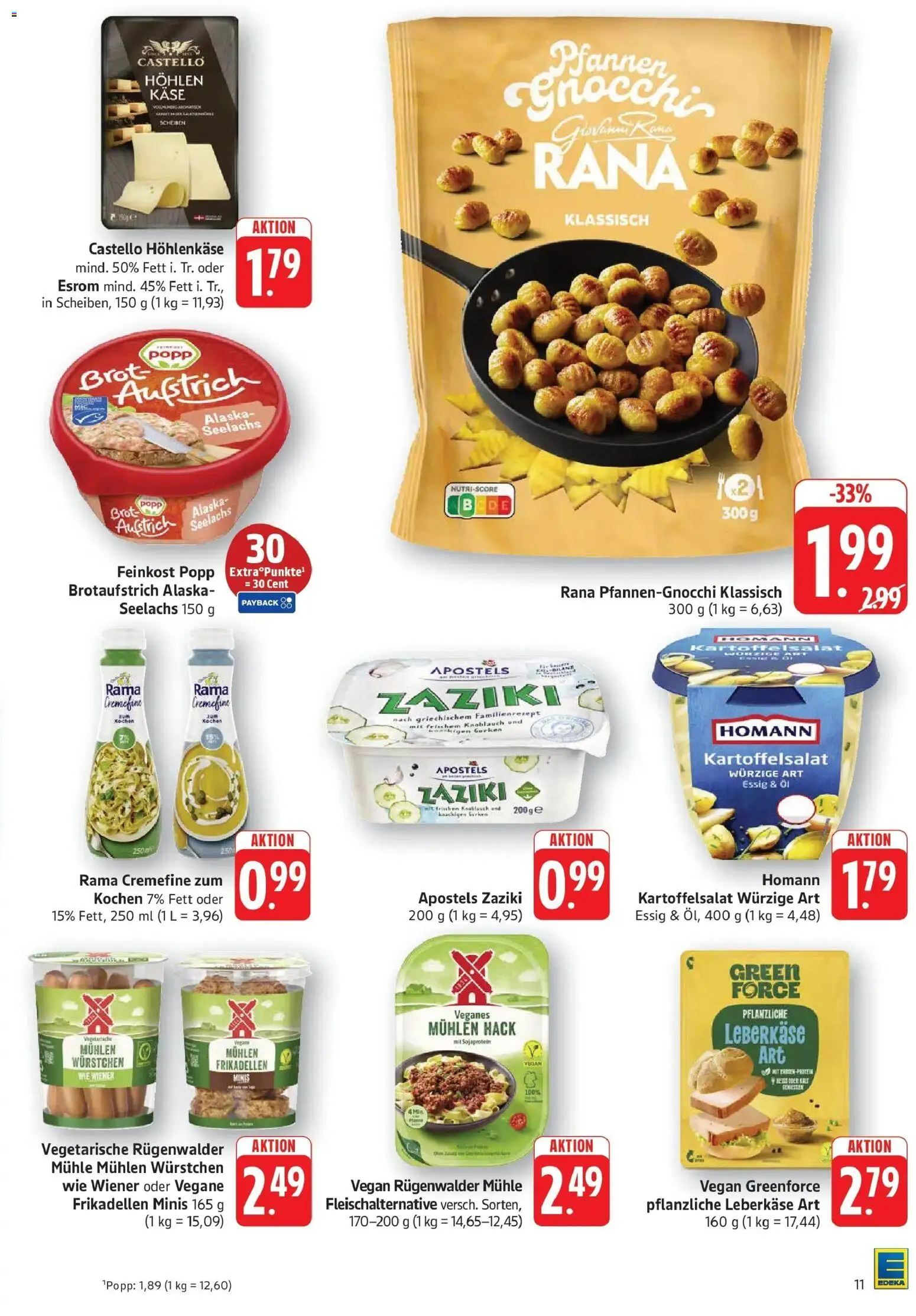 Edeka Prospekt Bruchsal – gültig ab 27.07.2026 | Seite: 11 | Produkte: Rama, Käse, Öl, Knoblauch