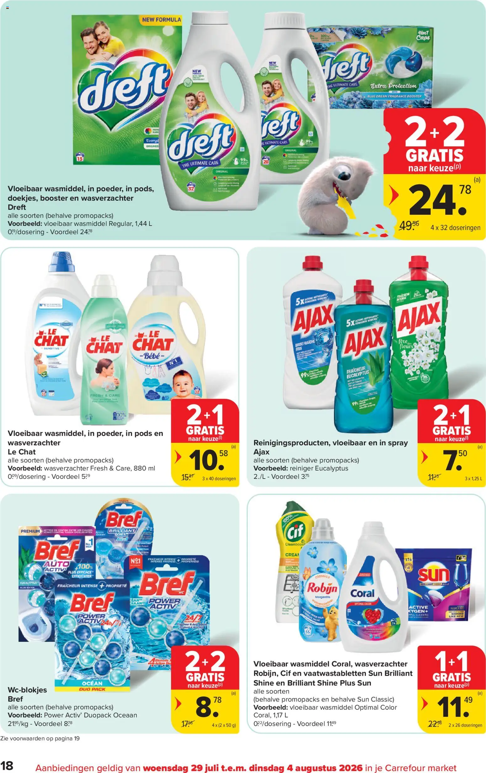 {H1} | Pagina: 18 | Producten: Toilet, Wasmiddel, Wasverzachter, Robijn