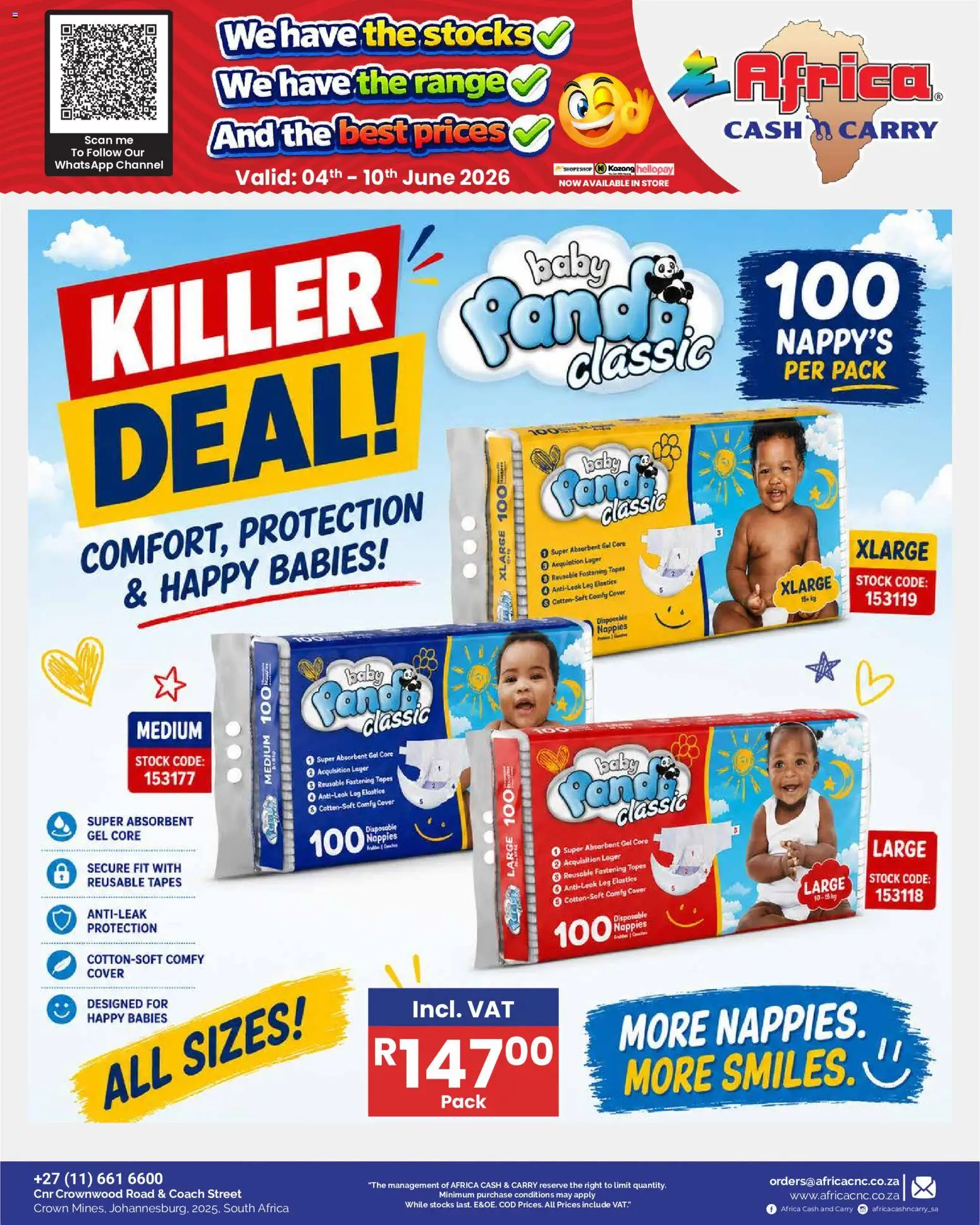New Africa Cash & Carry catalogue – valid from 04.06.2026 | Page: 13 | Products: Cover, Stock, Nappies