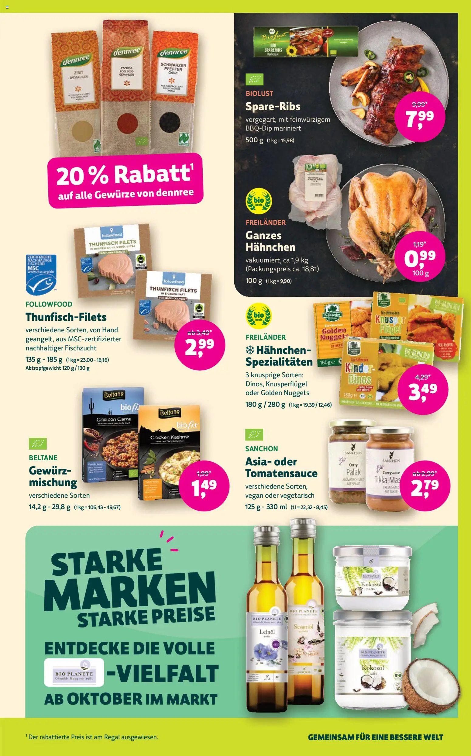 Denns BioMarkt Angebote – gültig ab 21.10.2026 | Seite: 11 | Produkte: Thunfisch, Spezialitäten, Chili, Saft