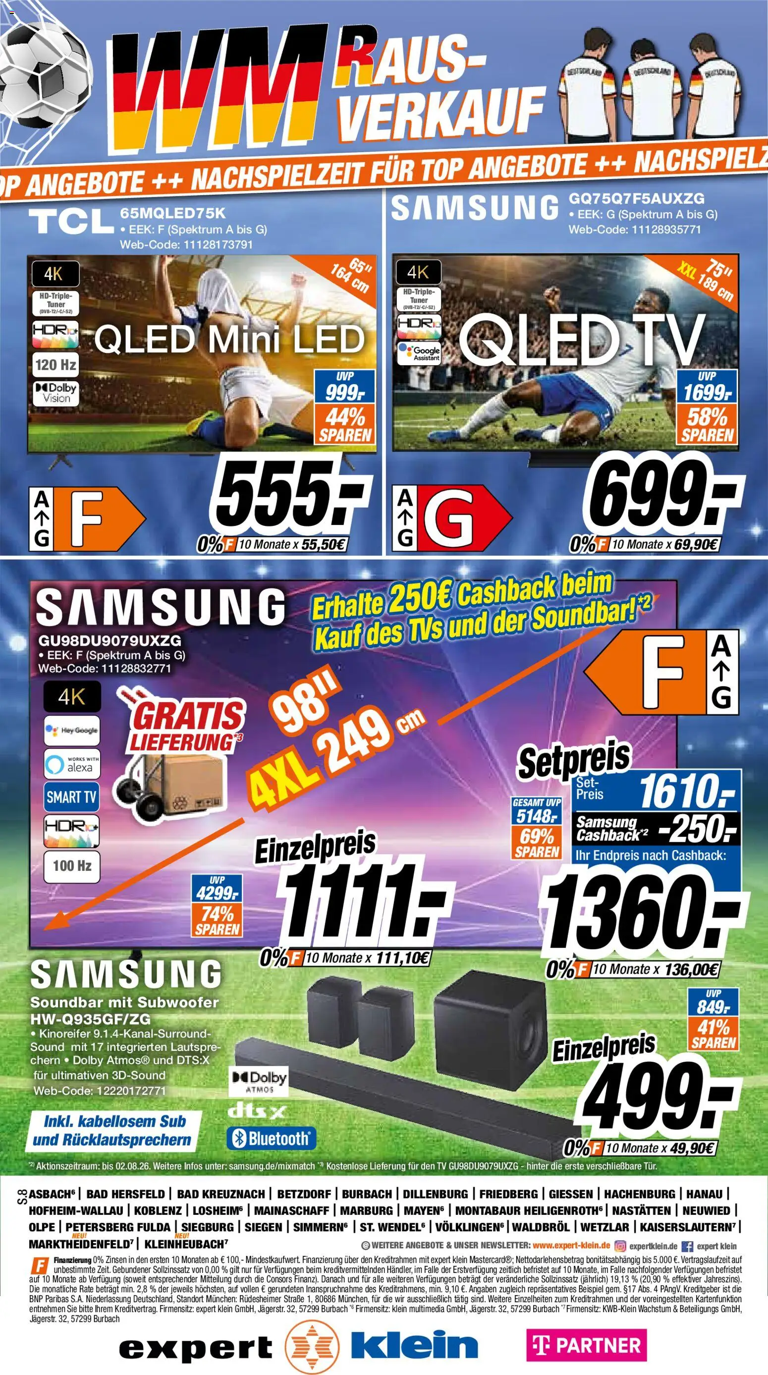 Expert Prospekt Giessen – gültig ab 12.07.2026 | Seite: 8 | Produkte: Bad, Smart TV, Soundbar, TV