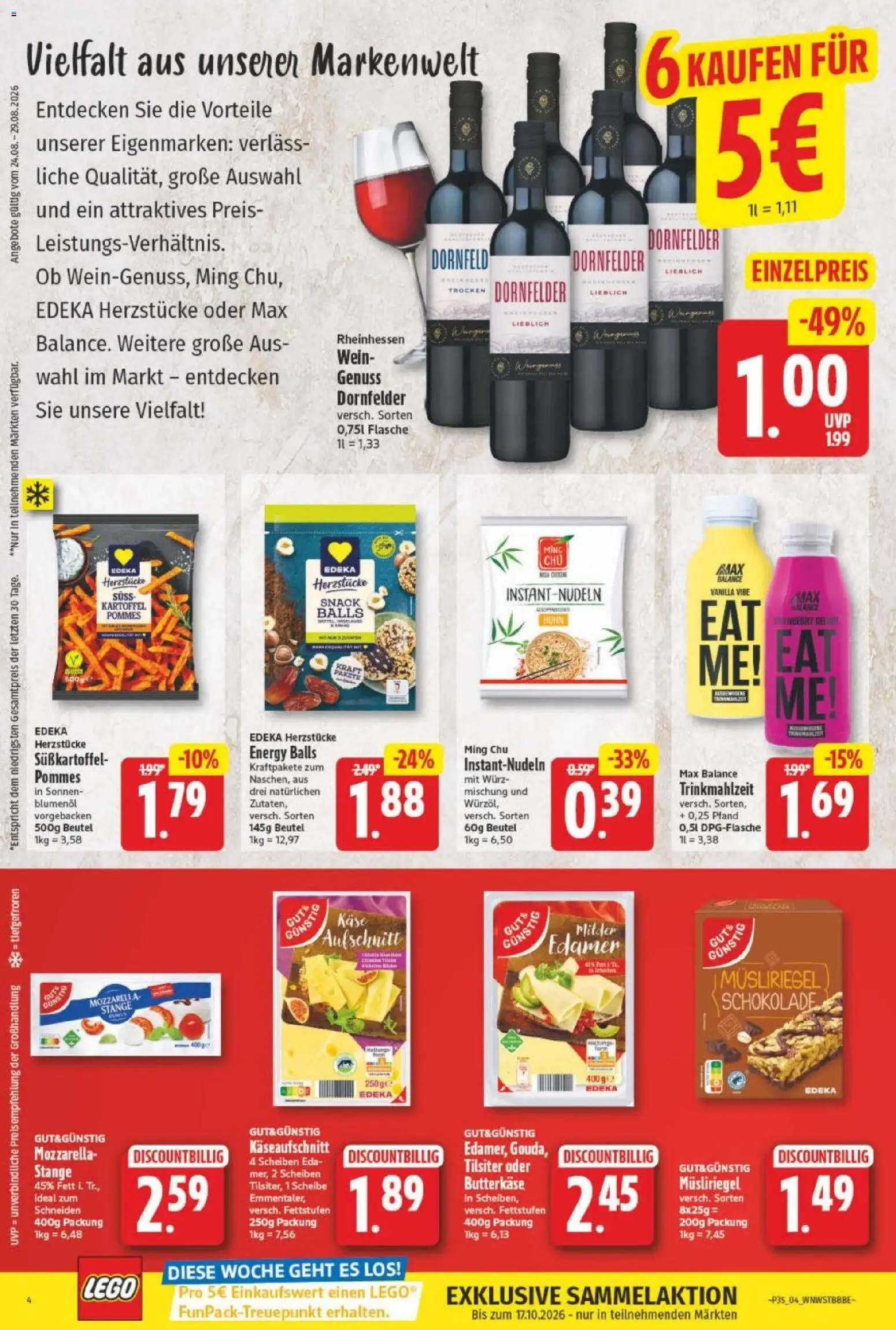 NP Discount - Blaetterkatalog – gültig ab 24.08.2026 | Seite: 6 | Produkte: Käse, Mozzarella, Pommes, Edamer