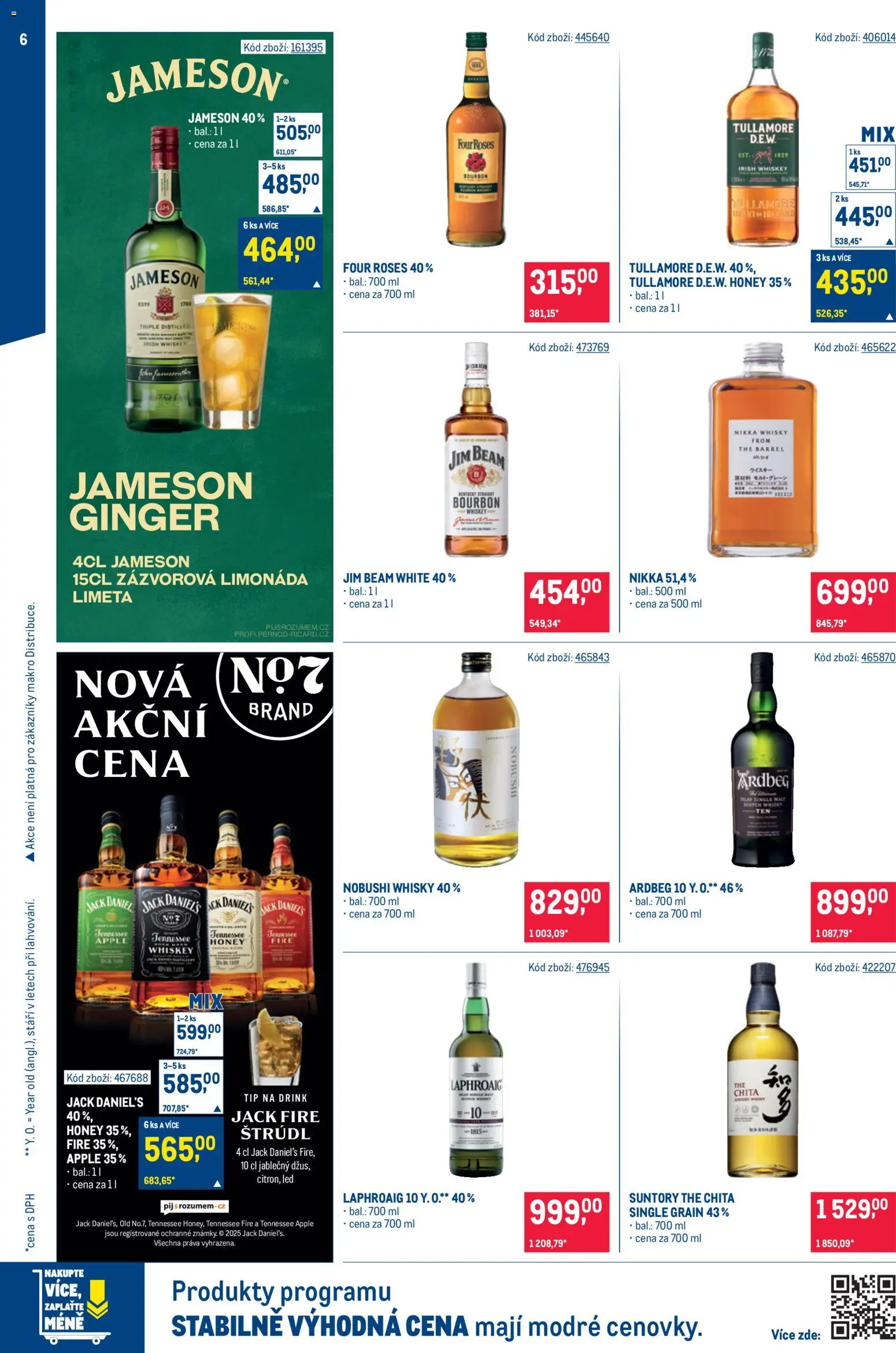 Makro leták - Bar od 07.10.2026 | Strana: 6 | Produkty: Limonáda, Jameson, Bourbon, Apple
