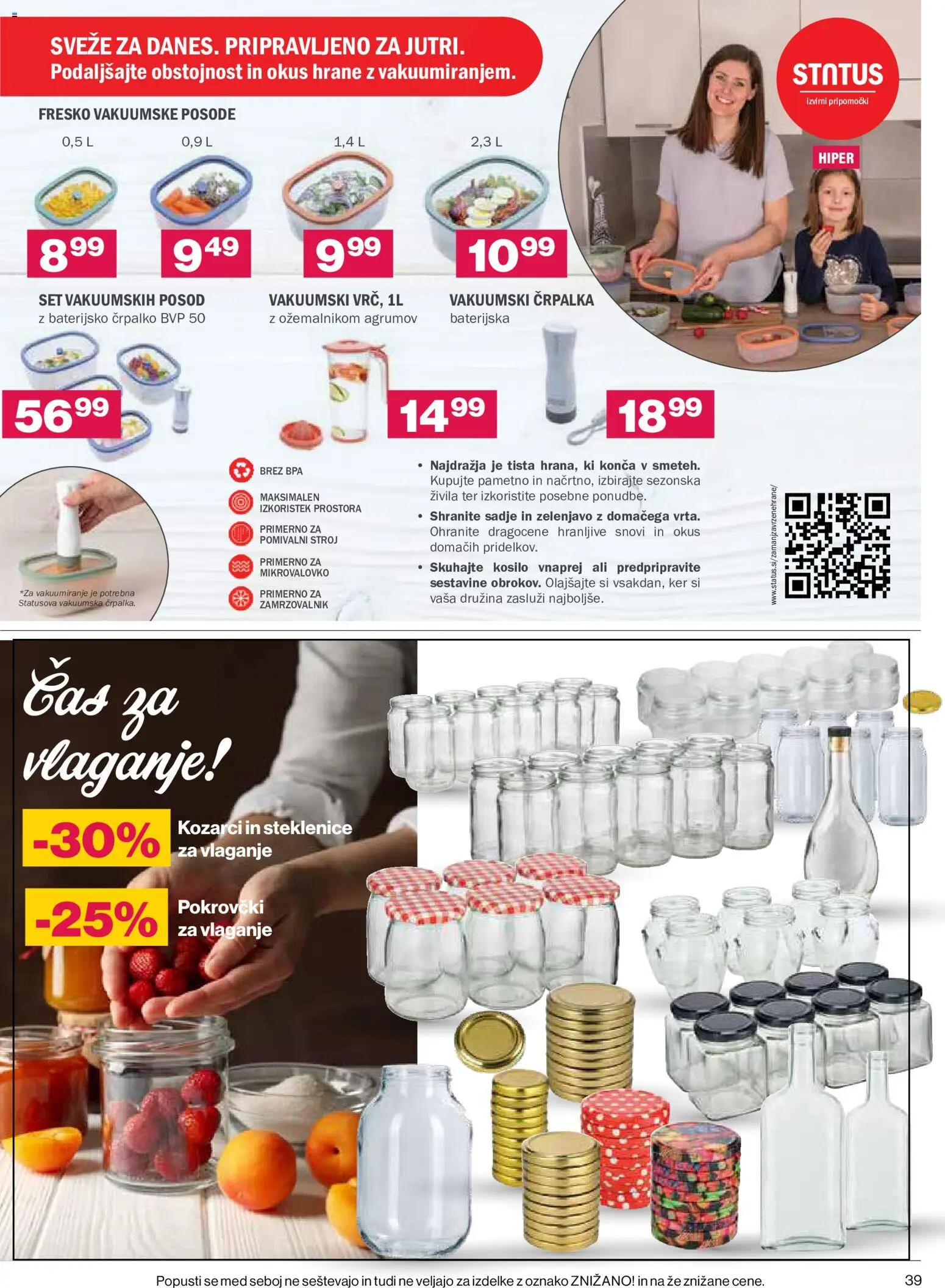 Novi Mercator katalog ponudbe – veljaven od 03.09.2026 | Stran: 39 | Izdelki: Med, Zamrzovalnik, Pomivalni stroj, Sadje