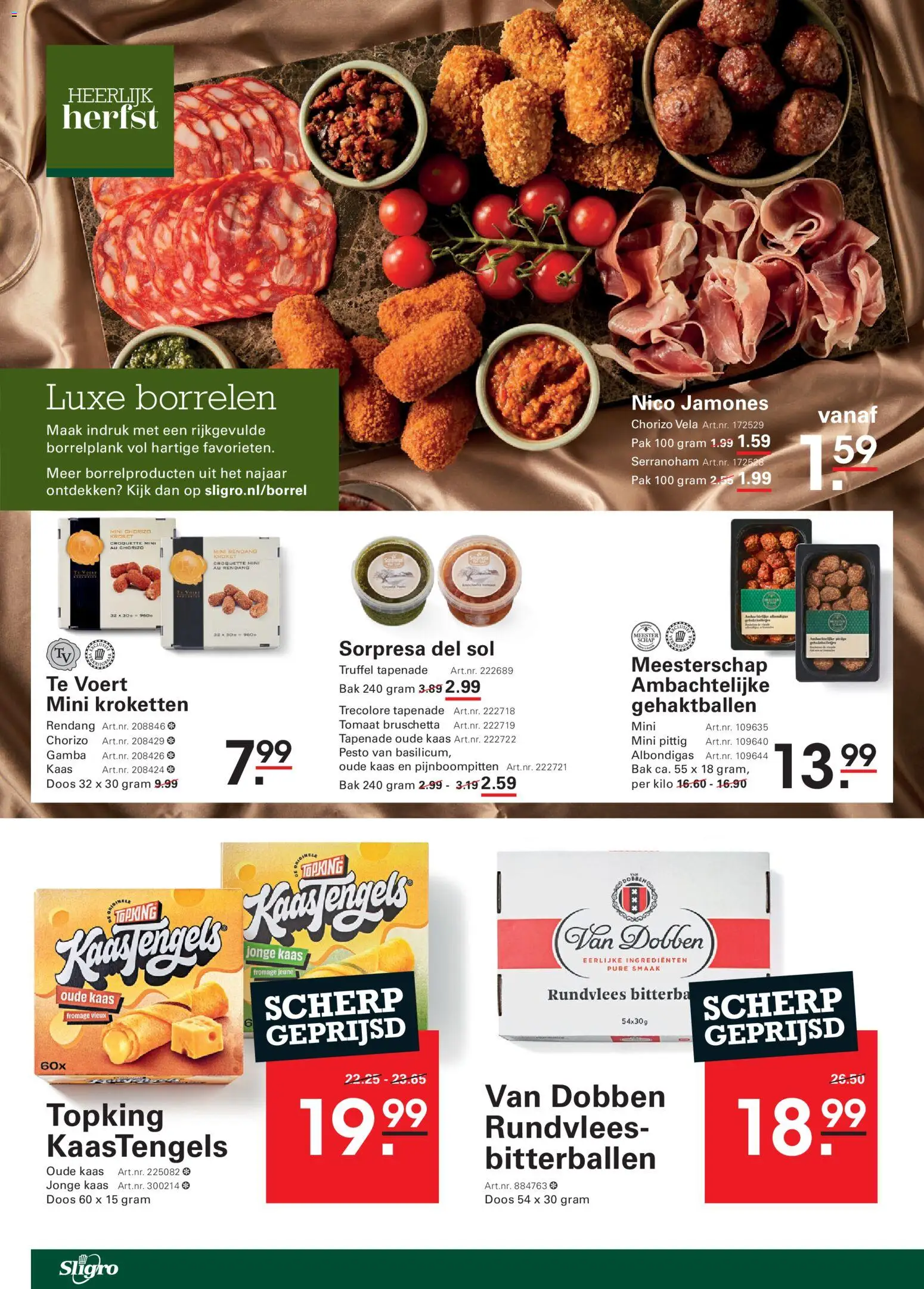 {H1} | Pagina: 28 | Producten: Kroketten, Jonge kaas, Pesto, Ingrediënten